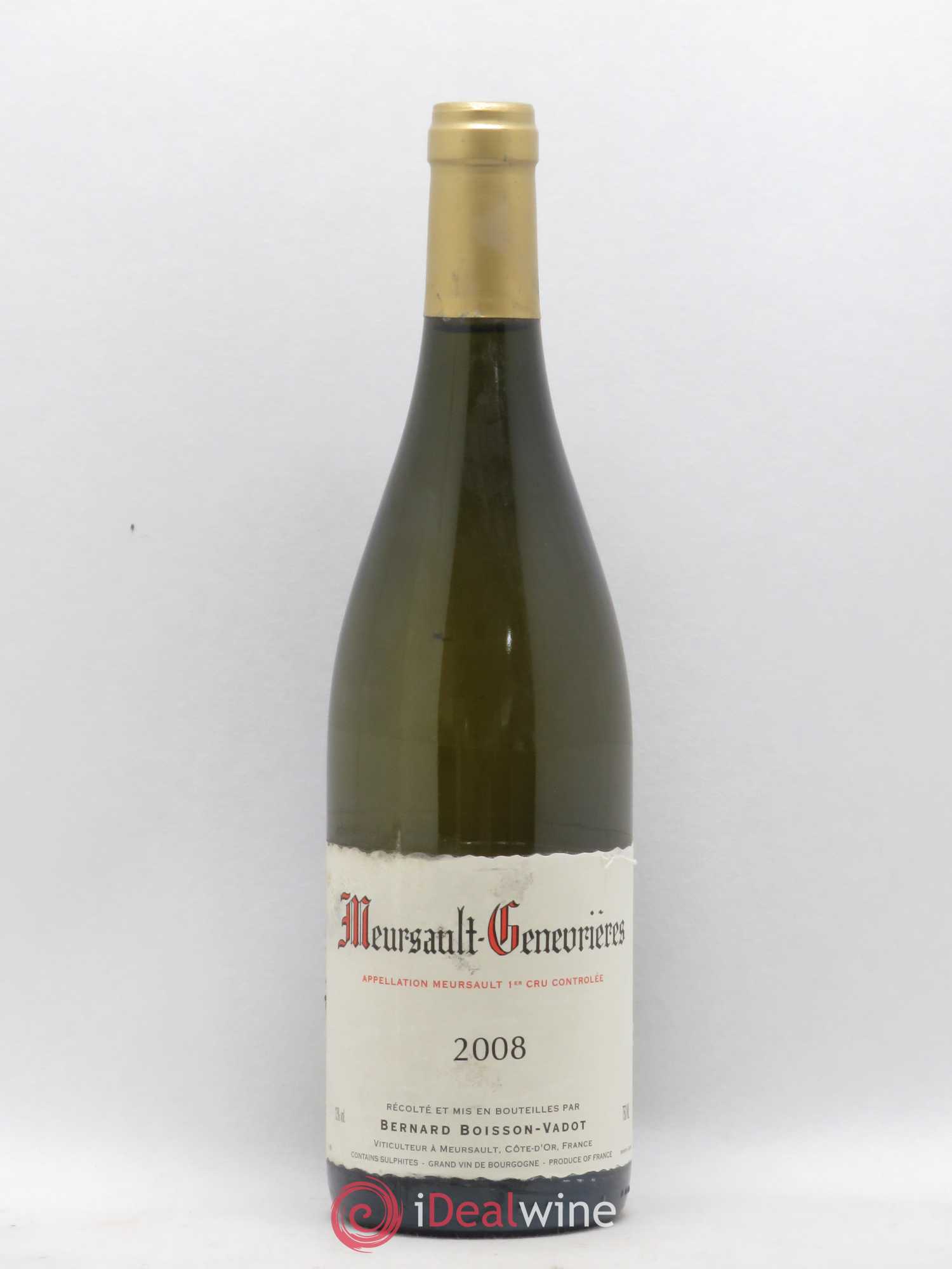 Meursault 1er Cru Genevrières Boisson-Vadot (Domaine) 2008 - Lot de 1 bouteille - 0