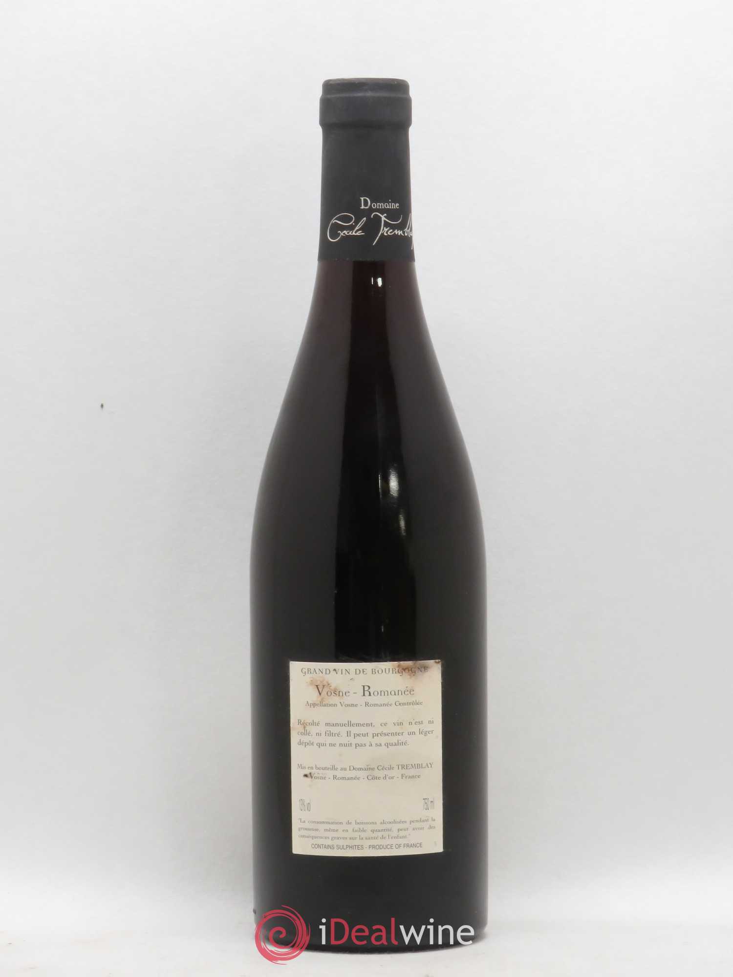 Vosne-Romanée Vieilles Vignes Cécile Tremblay 2009 - Lot de 1 bouteille - 1
