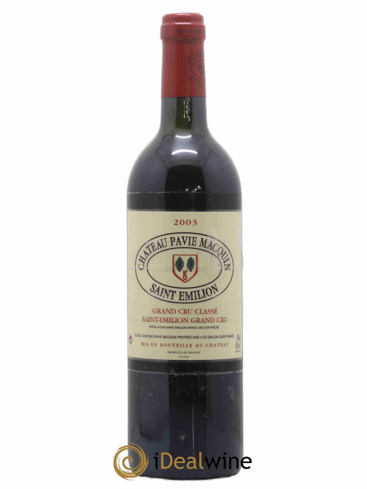 Château Pavie Macquin 1er Grand Cru Classé B 2003 - Lot de 1 bouteille - 0