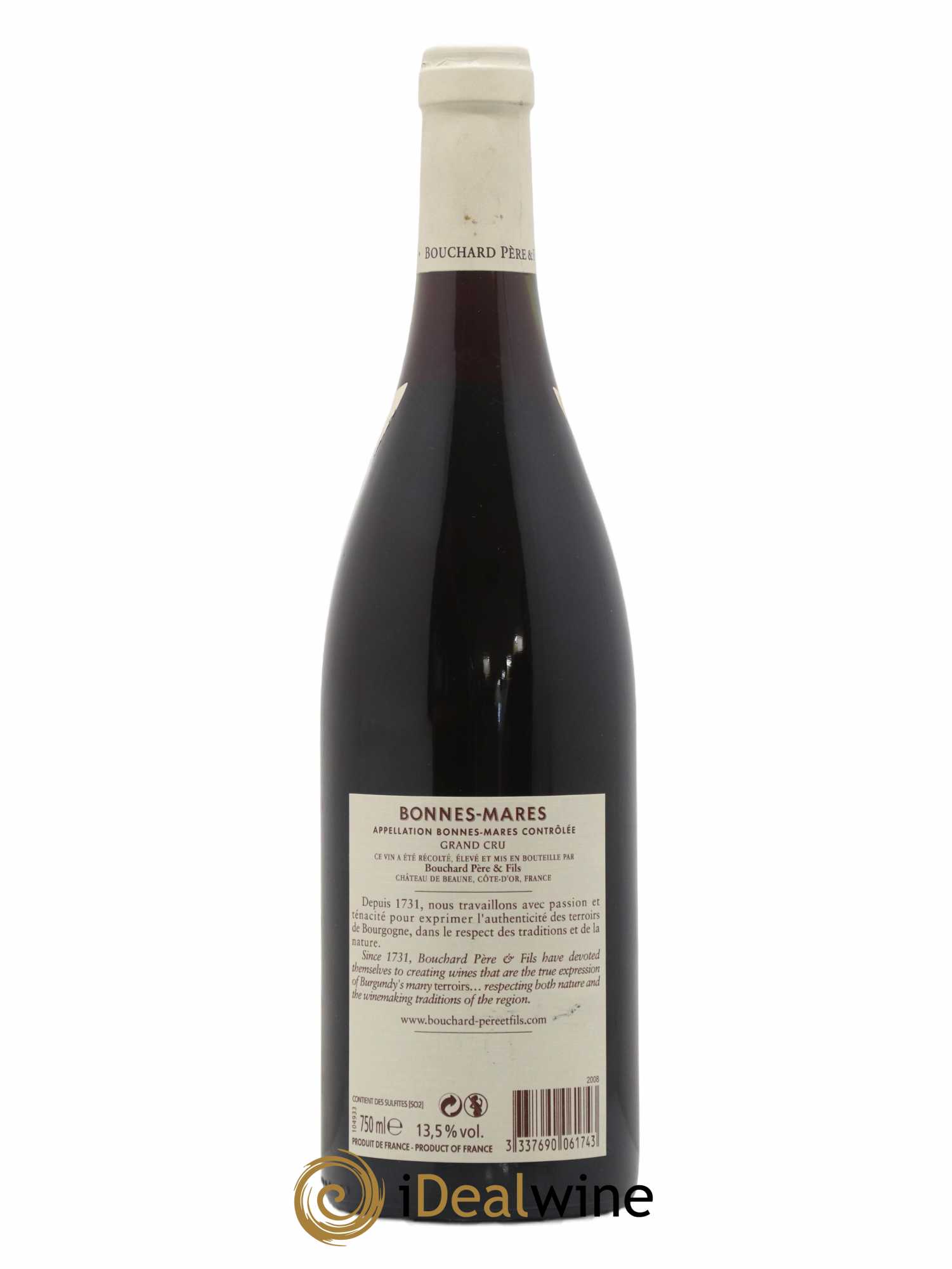 Bonnes-Mares Grand Cru Bouchard Père & Fils 2008 - Lot of 1 bottle - 1