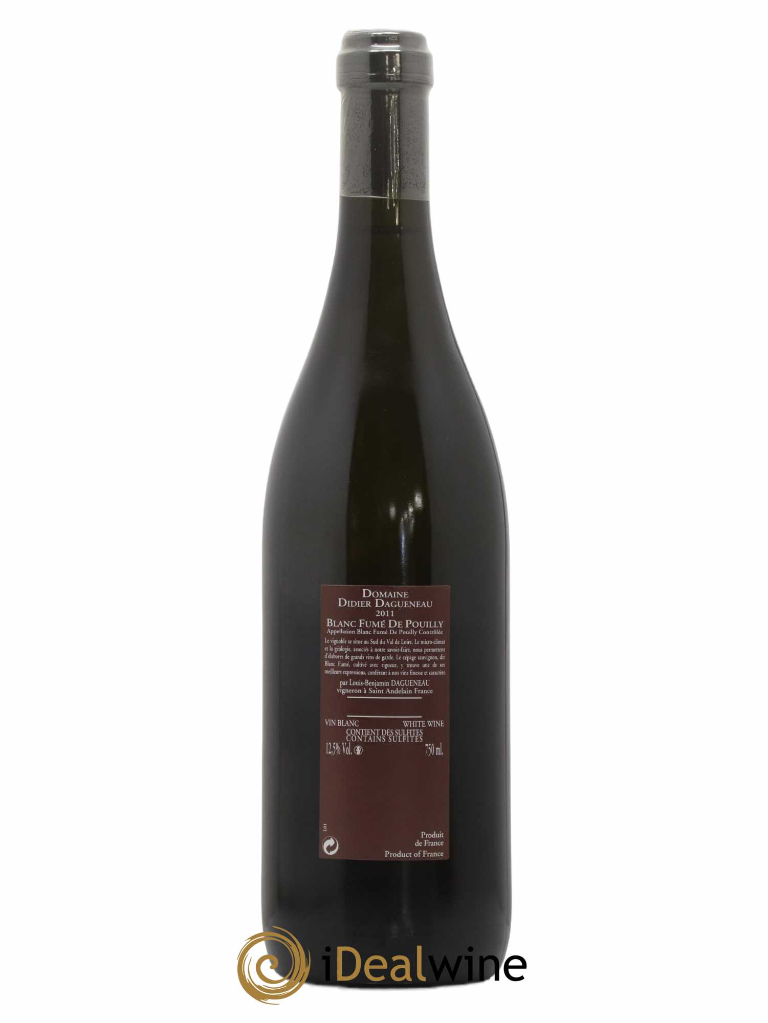 Vin de France (anciennement Pouilly-Fumé) Pur Sang Dagueneau (Domaine Didier - Louis-Benjamin) 2011 - Lot de 1 bouteille - 1