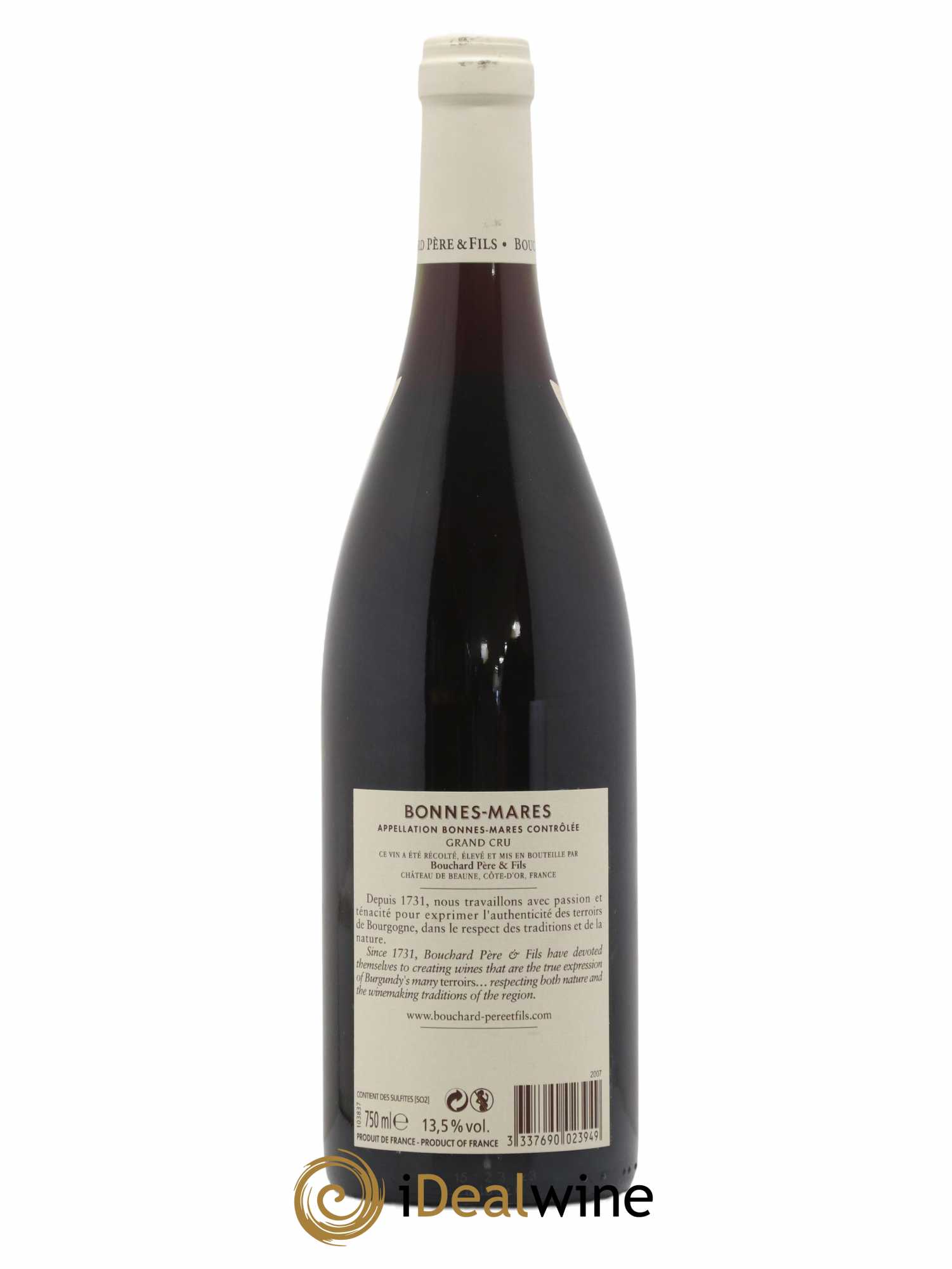 Bonnes-Mares Grand Cru Bouchard Père & Fils 2007 - Lot de 1 bouteille - 1