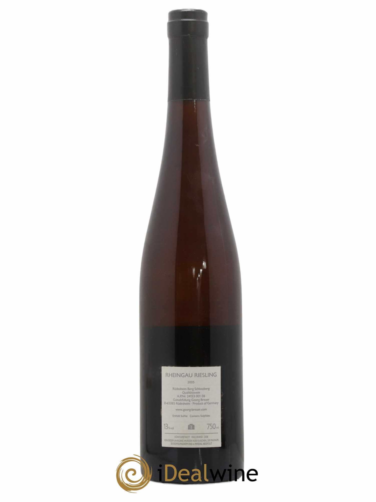 Riesling Rüdesheim Berg Schlossberg Georg Breuer 2005 - Lot de 1 bouteille - 1