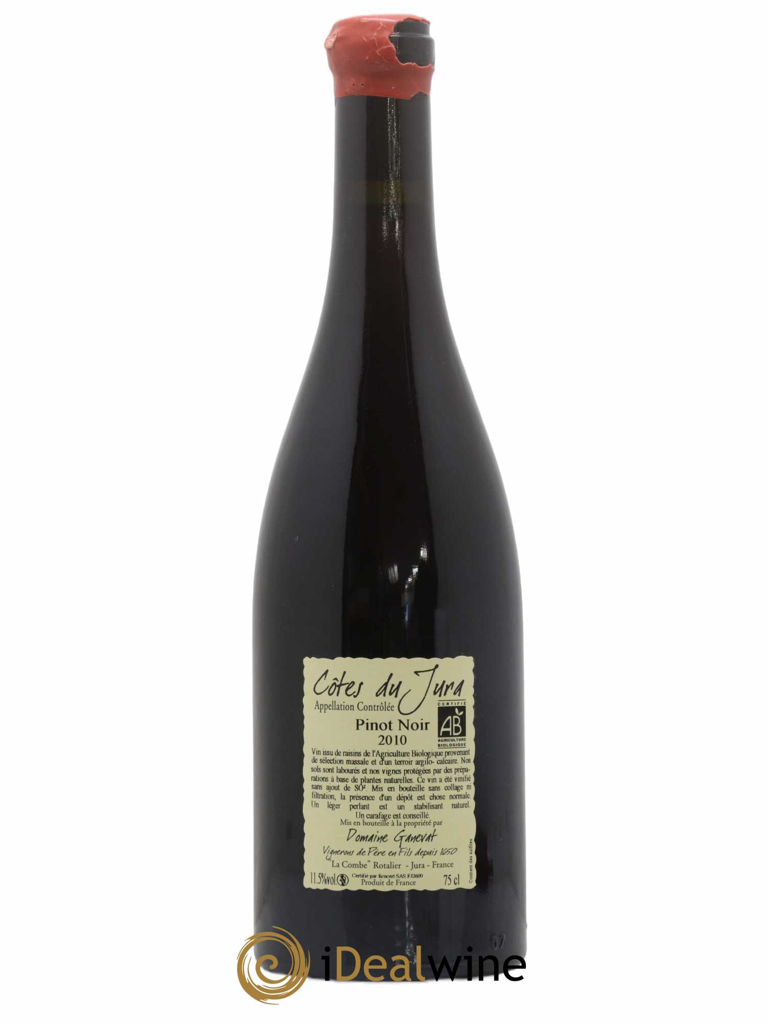 Côtes du Jura Cuvée Julien Jean-François Ganevat (Domaine) 2010 - Lot of 1 bottle - 1