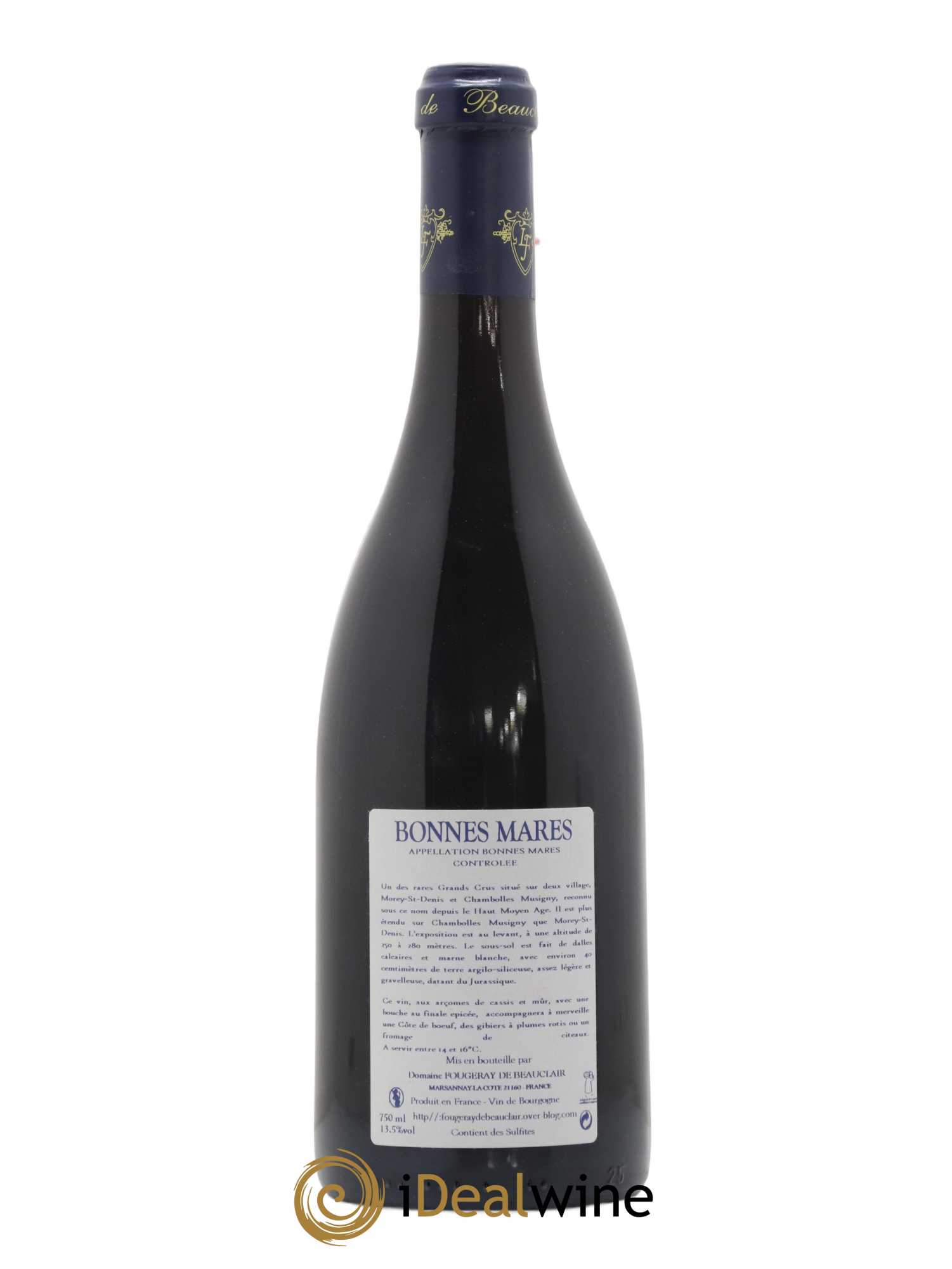 Bonnes-Mares Grand Cru Domaine Fougeray de Beauclair 2008 - Lot de 1 bouteille - 1