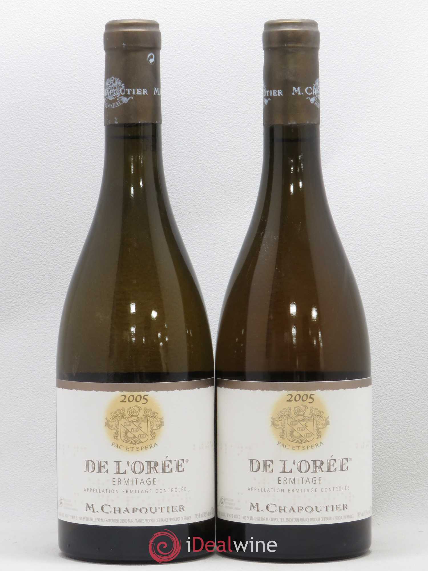 Hermitage Ermitage de l'Orée Chapoutier 2005 - Lot de 2 bouteilles - 0