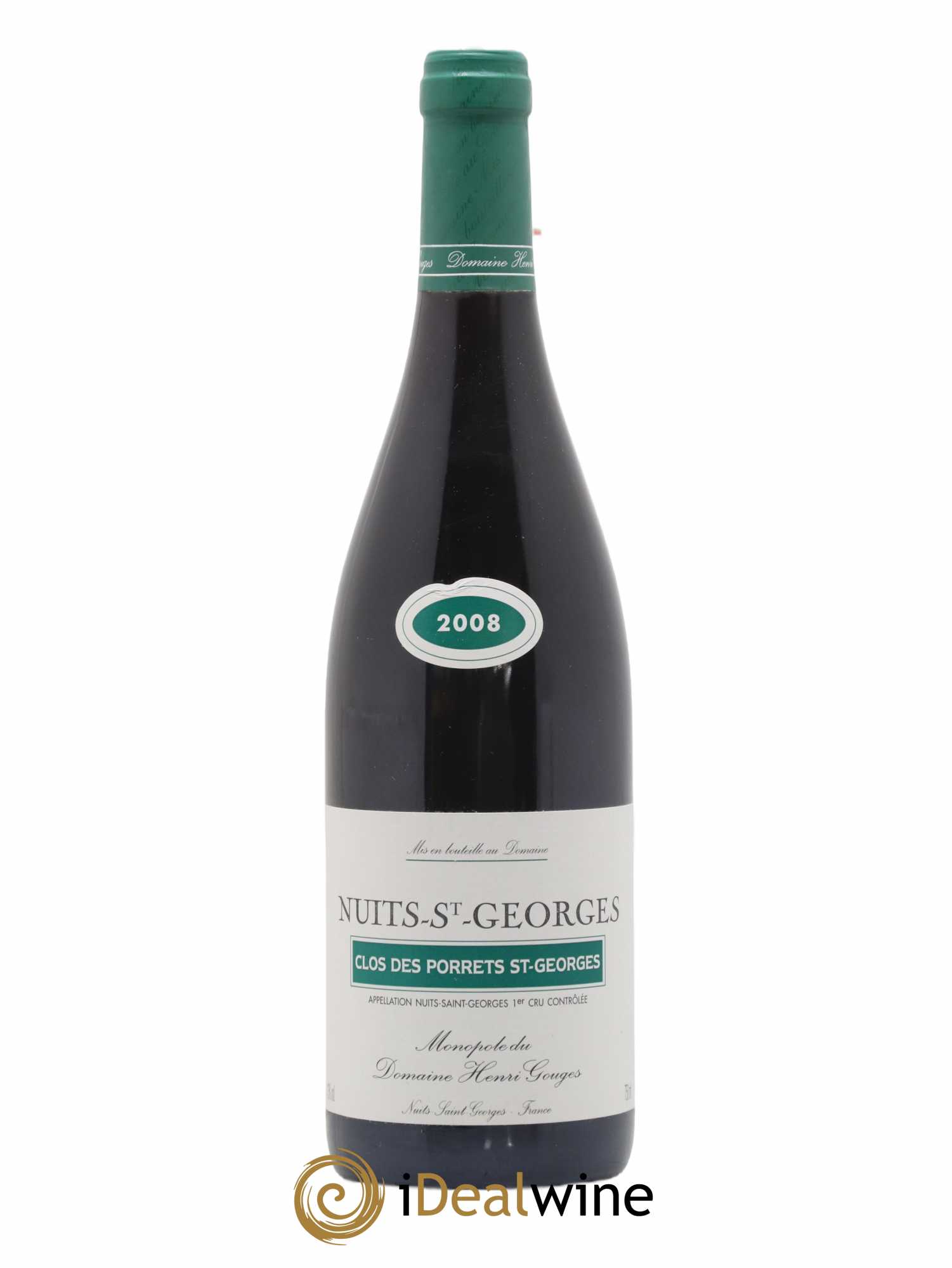Nuits-Saint-Georges 1er Cru Clos des Porrets St Georges Henri Gouges 2008 - Lot de 1 bouteille - 0