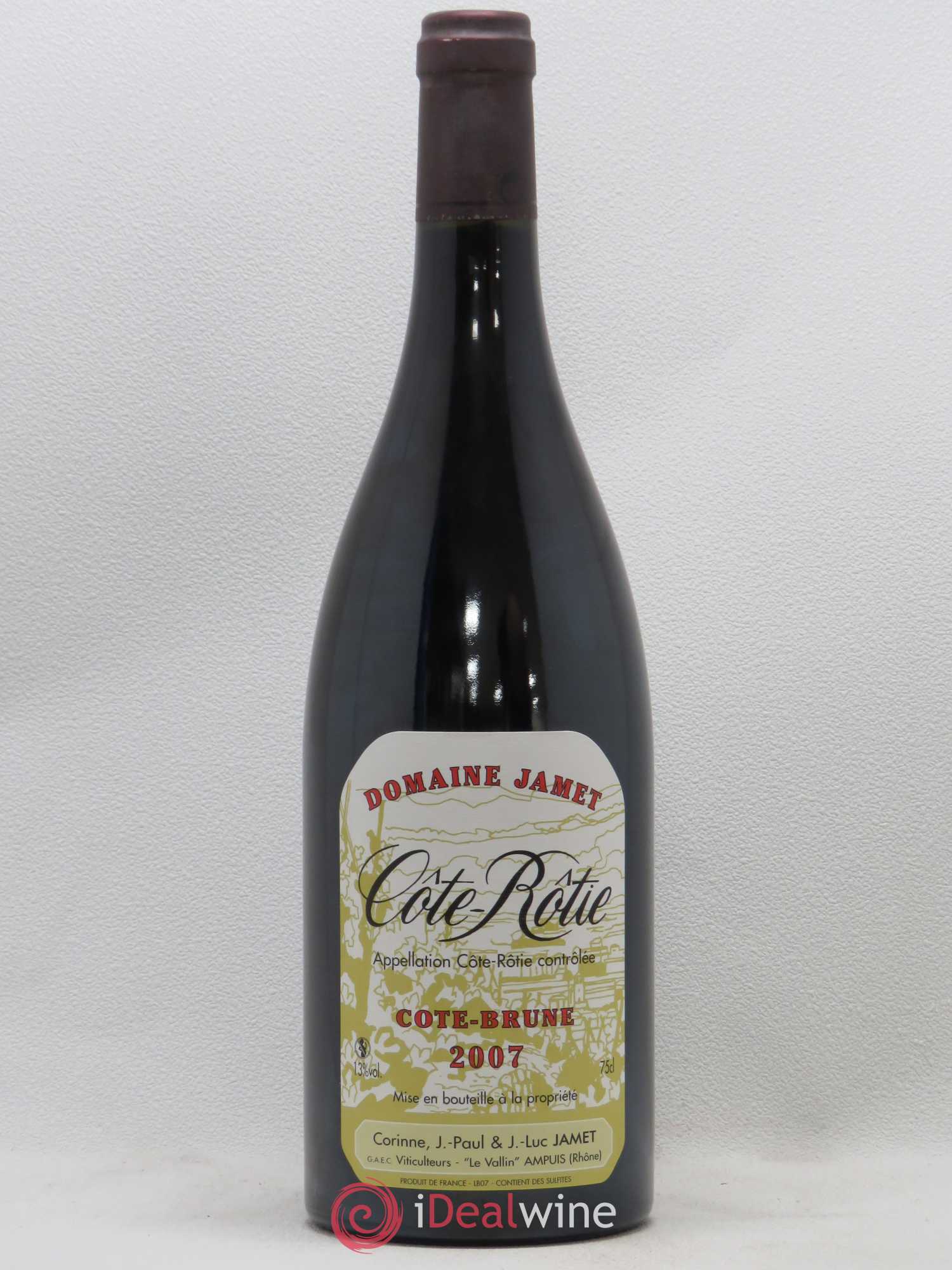 Côte-Rôtie Côte Brune Jamet (Domaine) 2007 - Lot de 1 bouteille - 0