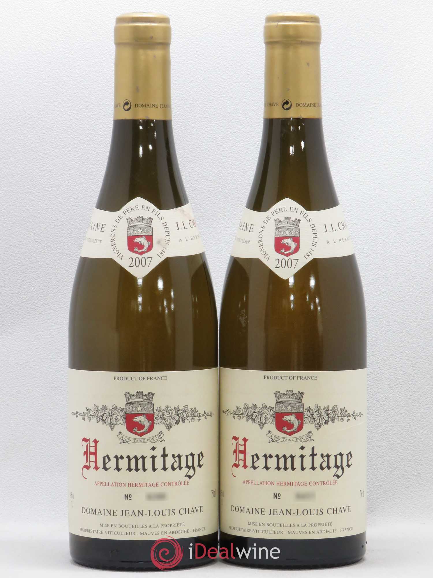 Hermitage Jean-Louis Chave 2007 - Lot de 2 bouteilles - 0