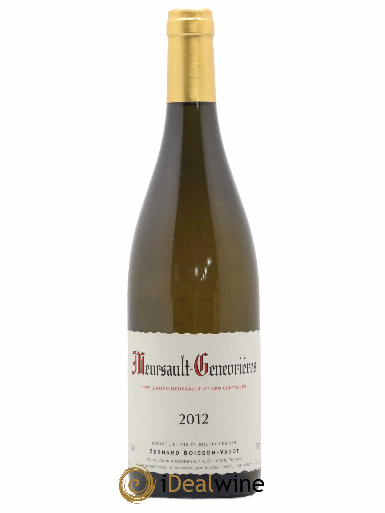 Meursault 1er Cru Genevrières Boisson-Vadot (Domaine) 2012 - Lot de 1 bouteille - 0