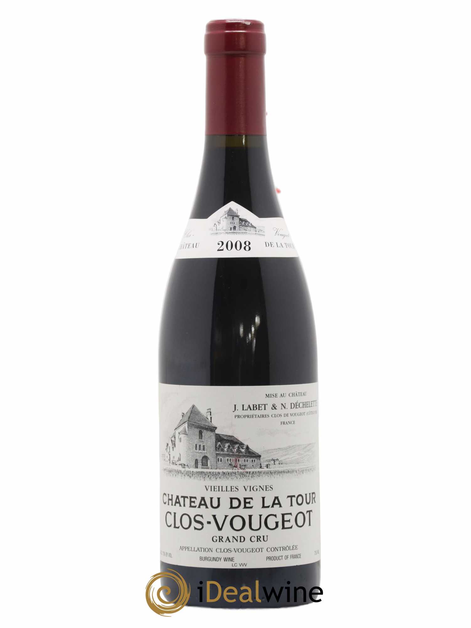 Clos de Vougeot Grand Cru Vieilles Vignes Château de La Tour 2008 - Lot de 1 bouteille - 0