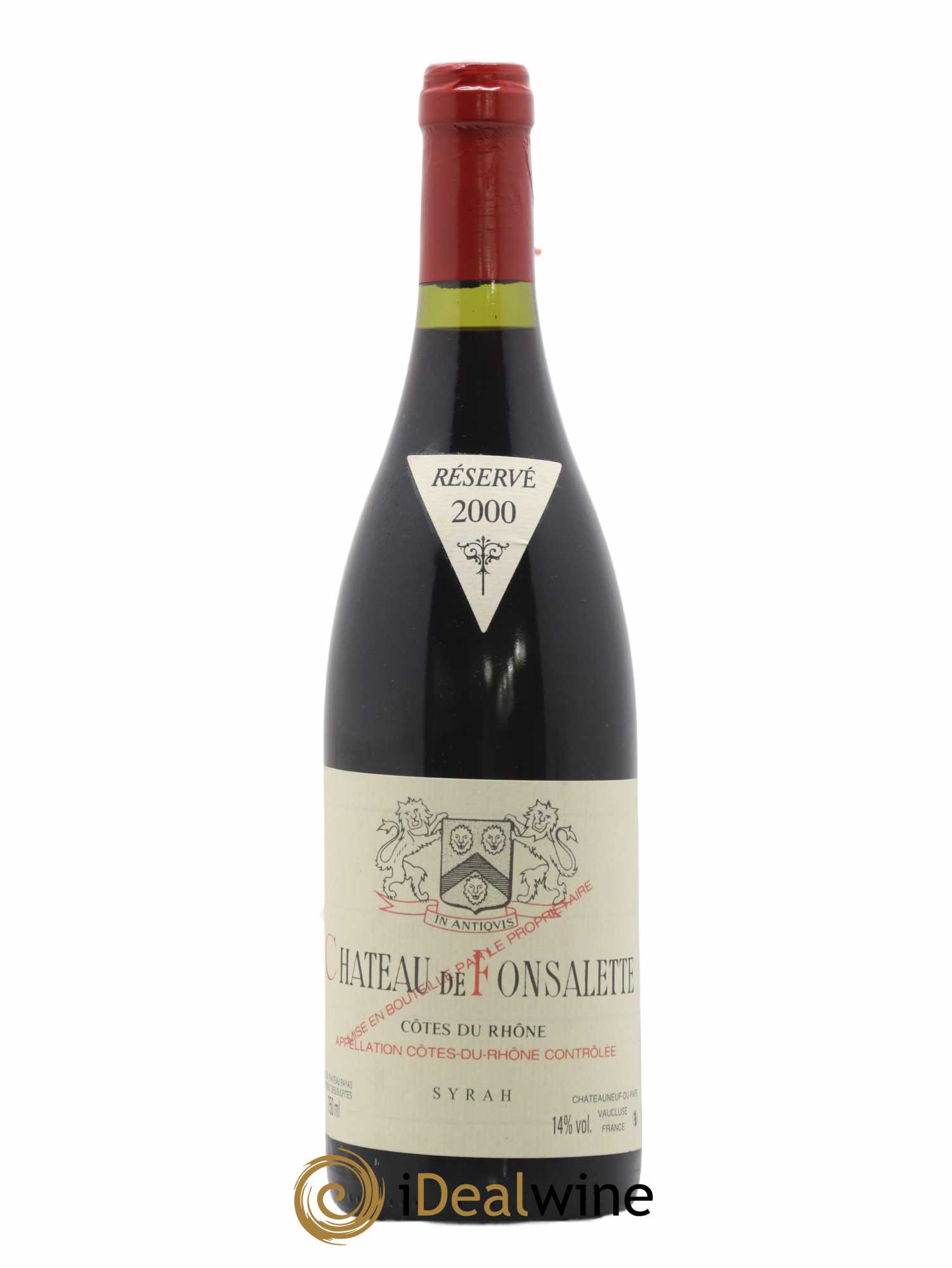 Côtes-du-Rhône Cuvée Syrah Château de Fonsalette 2000 - Lot de 1 bouteille - 0