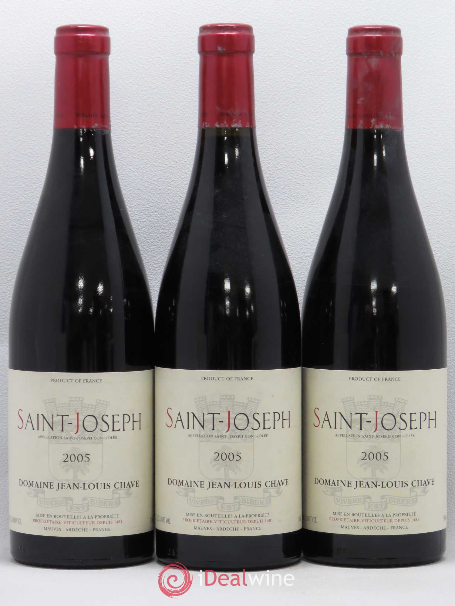 Saint-Joseph Jean-Louis Chave 2005 - Lot de 3 bouteilles - 0