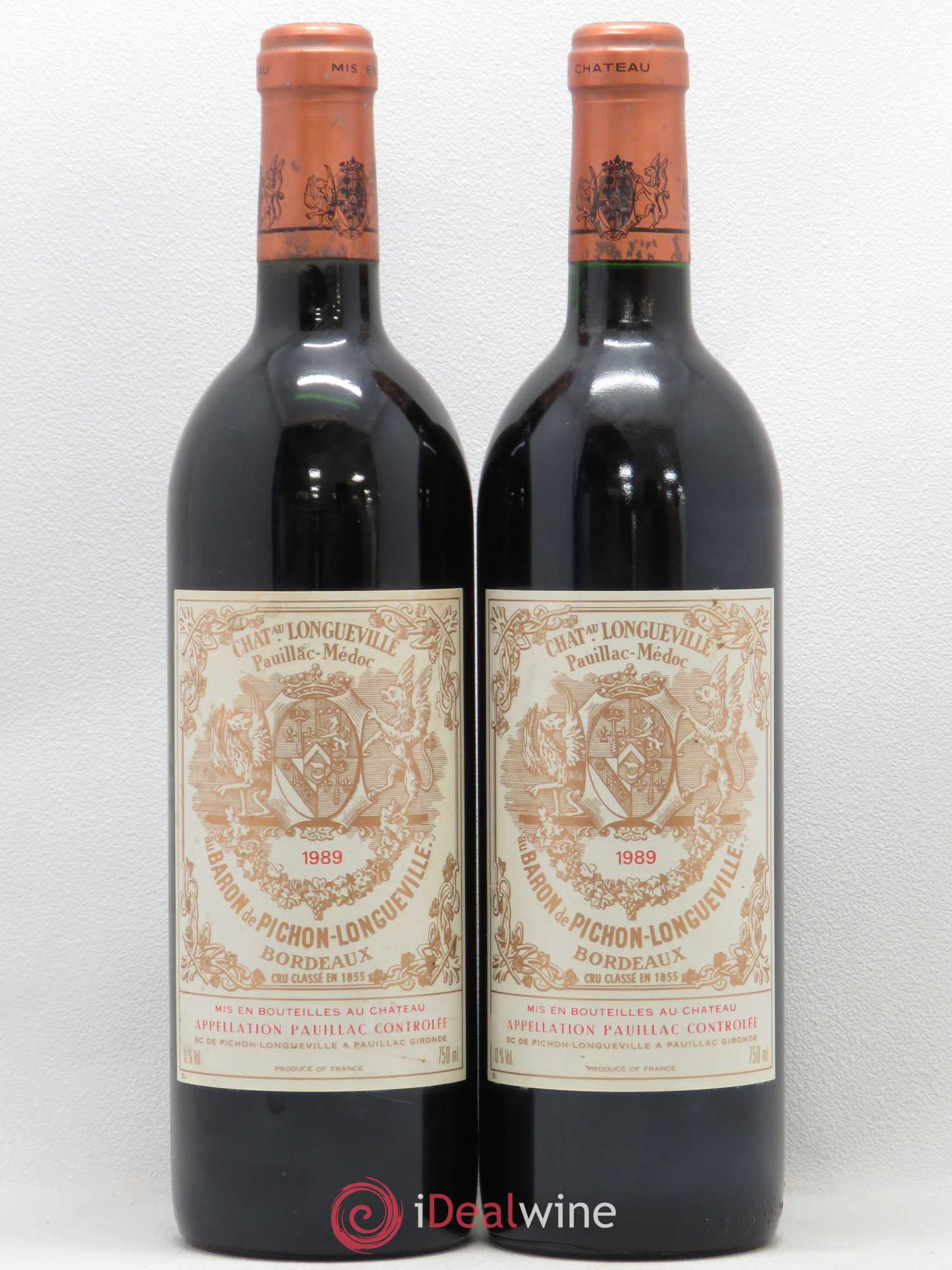Pichon Longueville Baron 2ème Grand Cru Classé 1989 - Lot de 2 bouteilles - 0