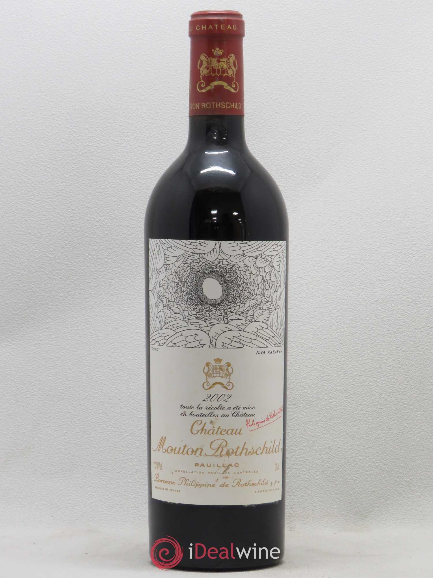 Château Mouton Rothschild 1er Grand Cru Classé 2002 - Lot de 1 bouteille - 0