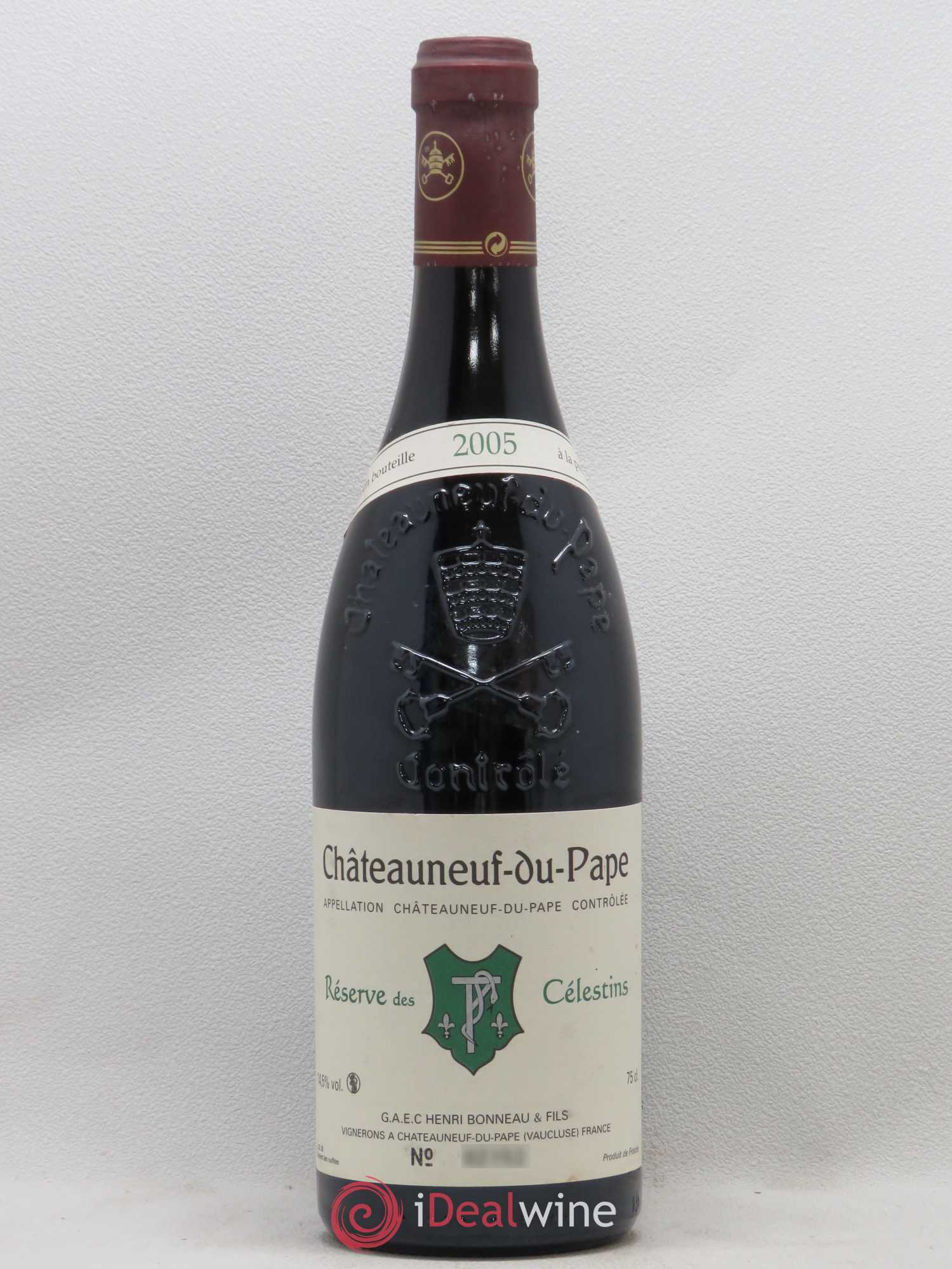 Châteauneuf-du-Pape Réserve des Célestins Henri Bonneau & Fils 2005 - Lot de 1 bouteille - 0