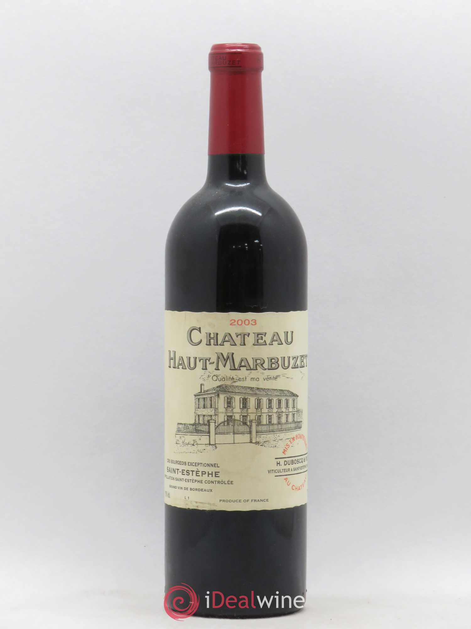 Château Haut Marbuzet 2003 - Lot de 1 bouteille - 0