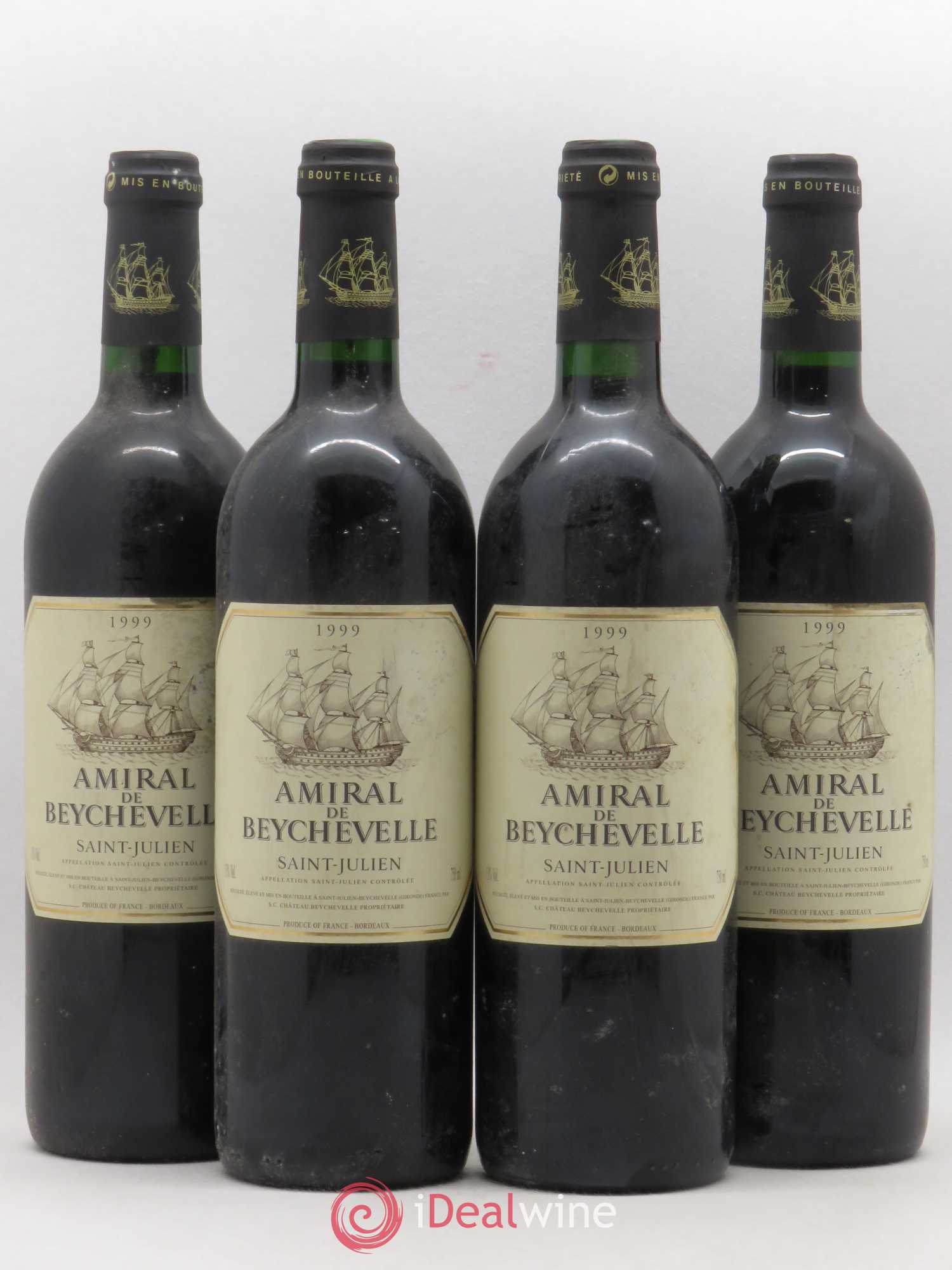 Amiral de Beychevelle Second Vin 1999 - Lot de 4 bouteilles - 0