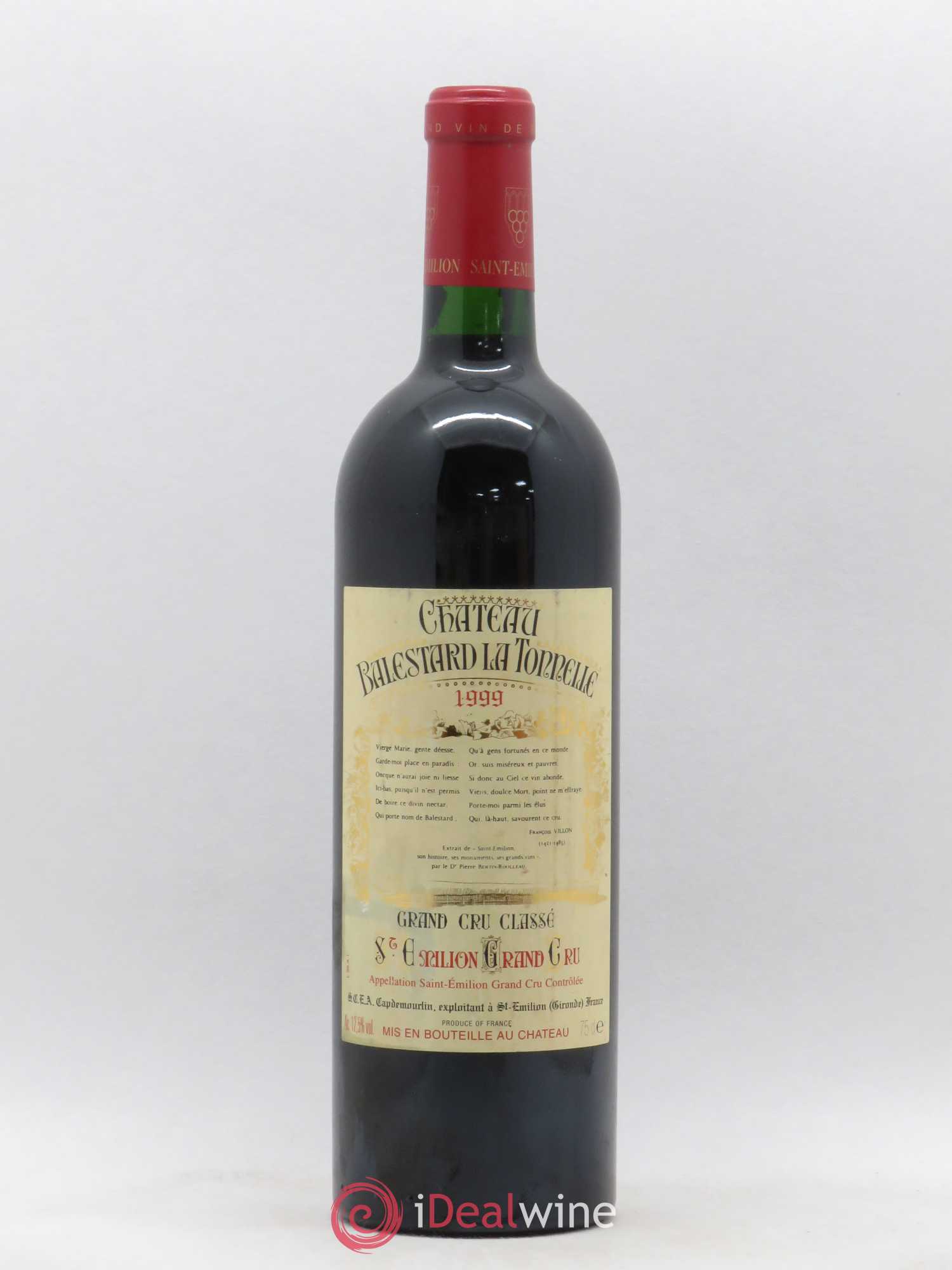 Château Balestard la Tonnelle Grand Cru Classé 1999 - Lot de 1 bouteille - 0