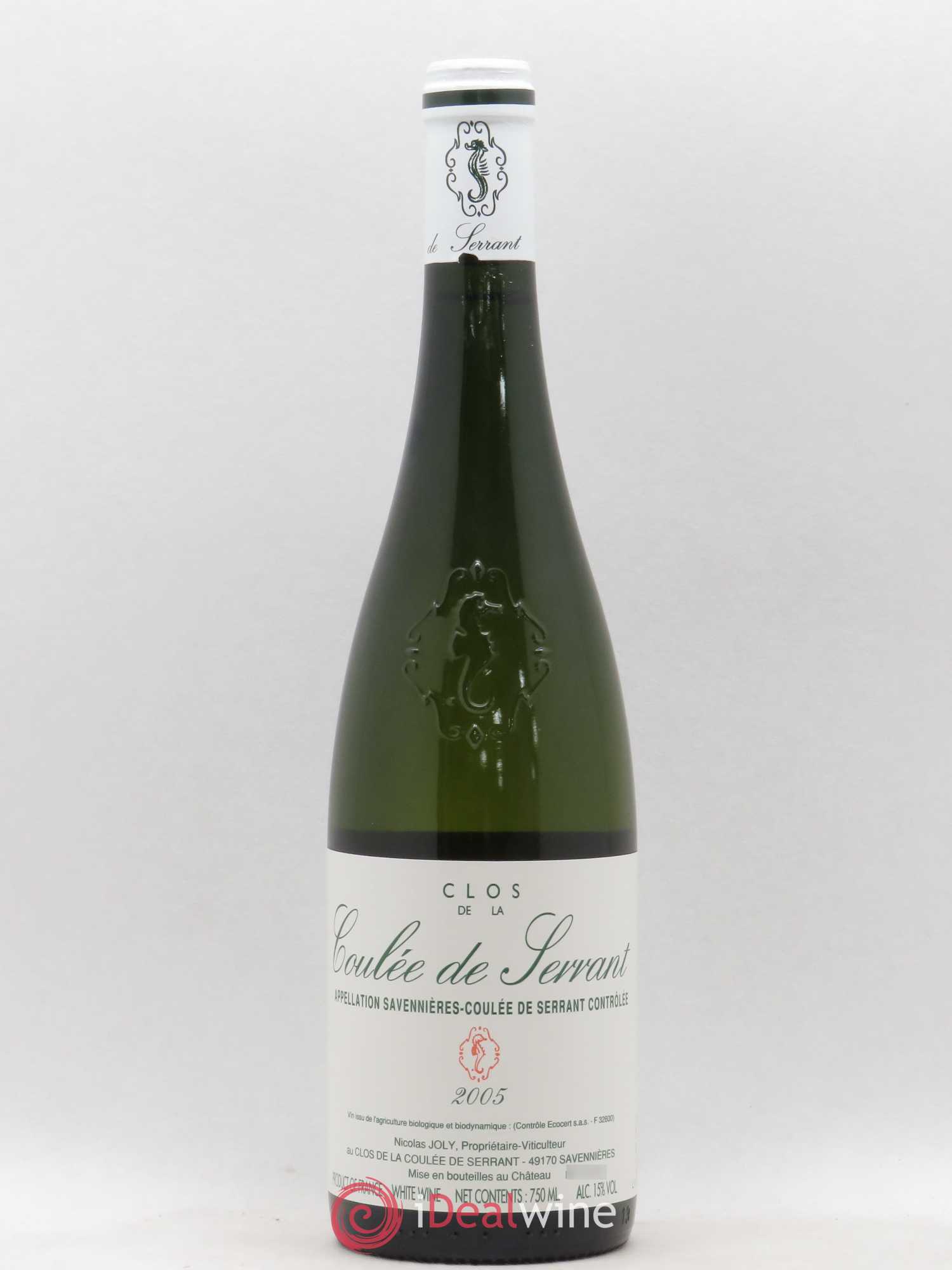 Savennières Clos de la Coulée de Serrant Vignobles de la Coulée de Serrant - Nicolas Joly 2005 - Lot de 1 bouteille - 0