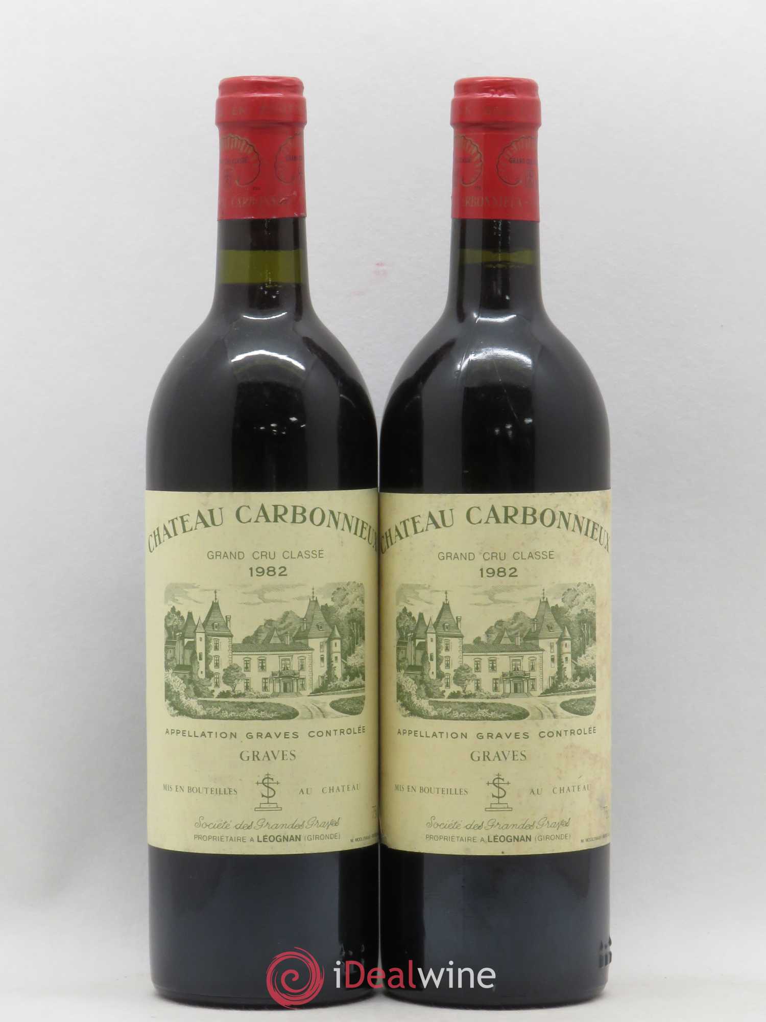 Château Carbonnieux Cru Classé de Graves 1982 - Lot de 2 bouteilles - 0
