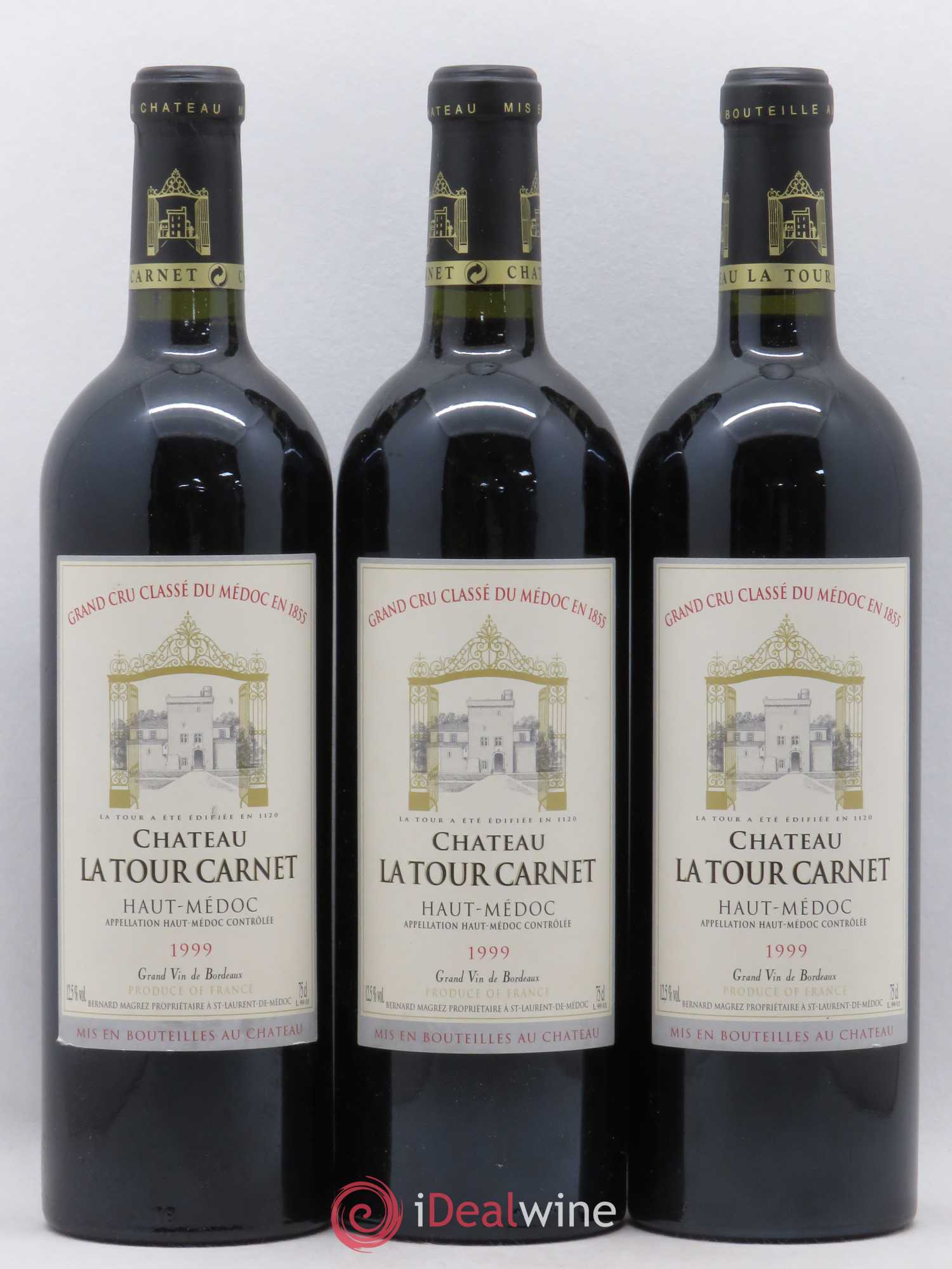 Château la Tour Carnet 4ème Grand Cru Classé 1999 - Lot de 12 bouteilles - 2