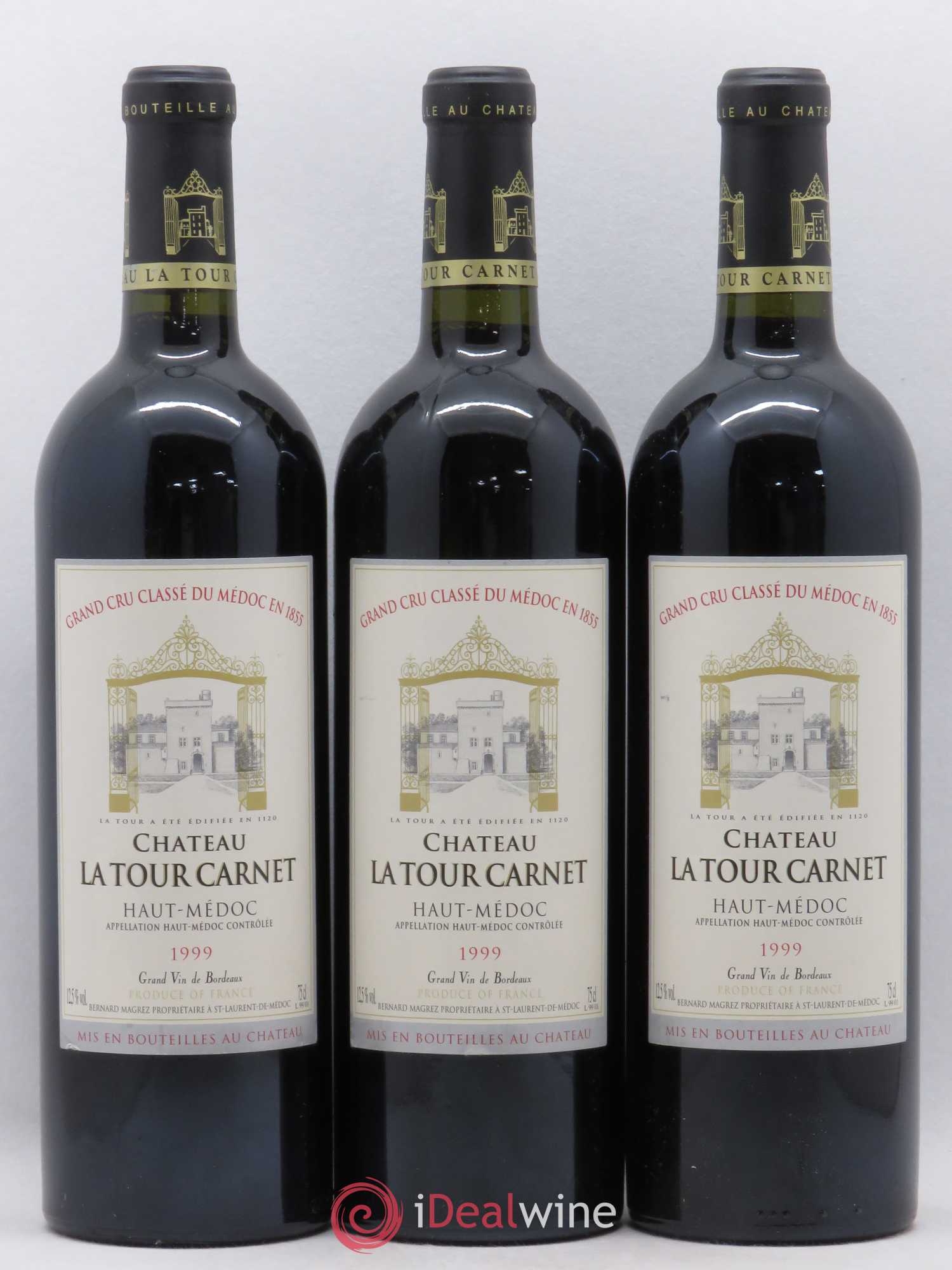 Château la Tour Carnet 4ème Grand Cru Classé 1999 - Lot de 12 bouteilles - 4
