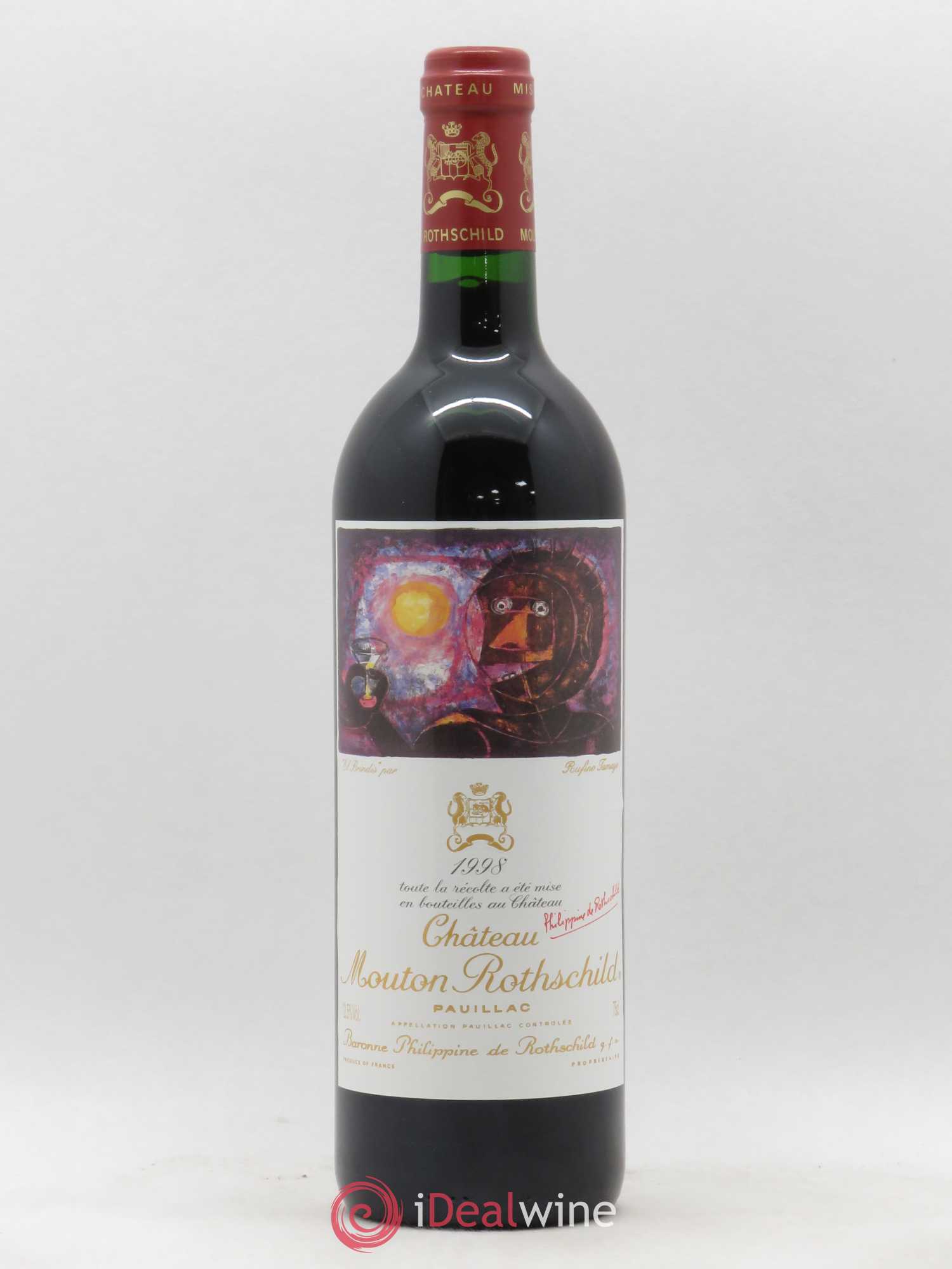 Château Mouton Rothschild 1er Grand Cru Classé 1998 - Lot de 1 bouteille - 0