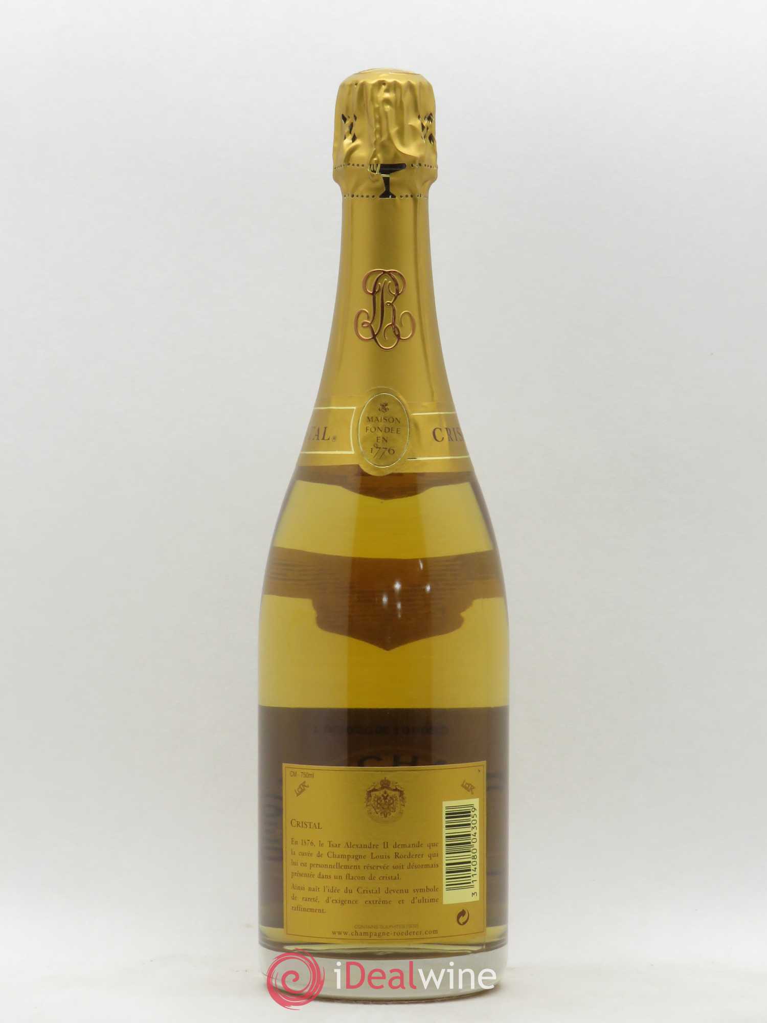 Cristal Louis Roederer 2000 - Lot de 1 bouteille - 1