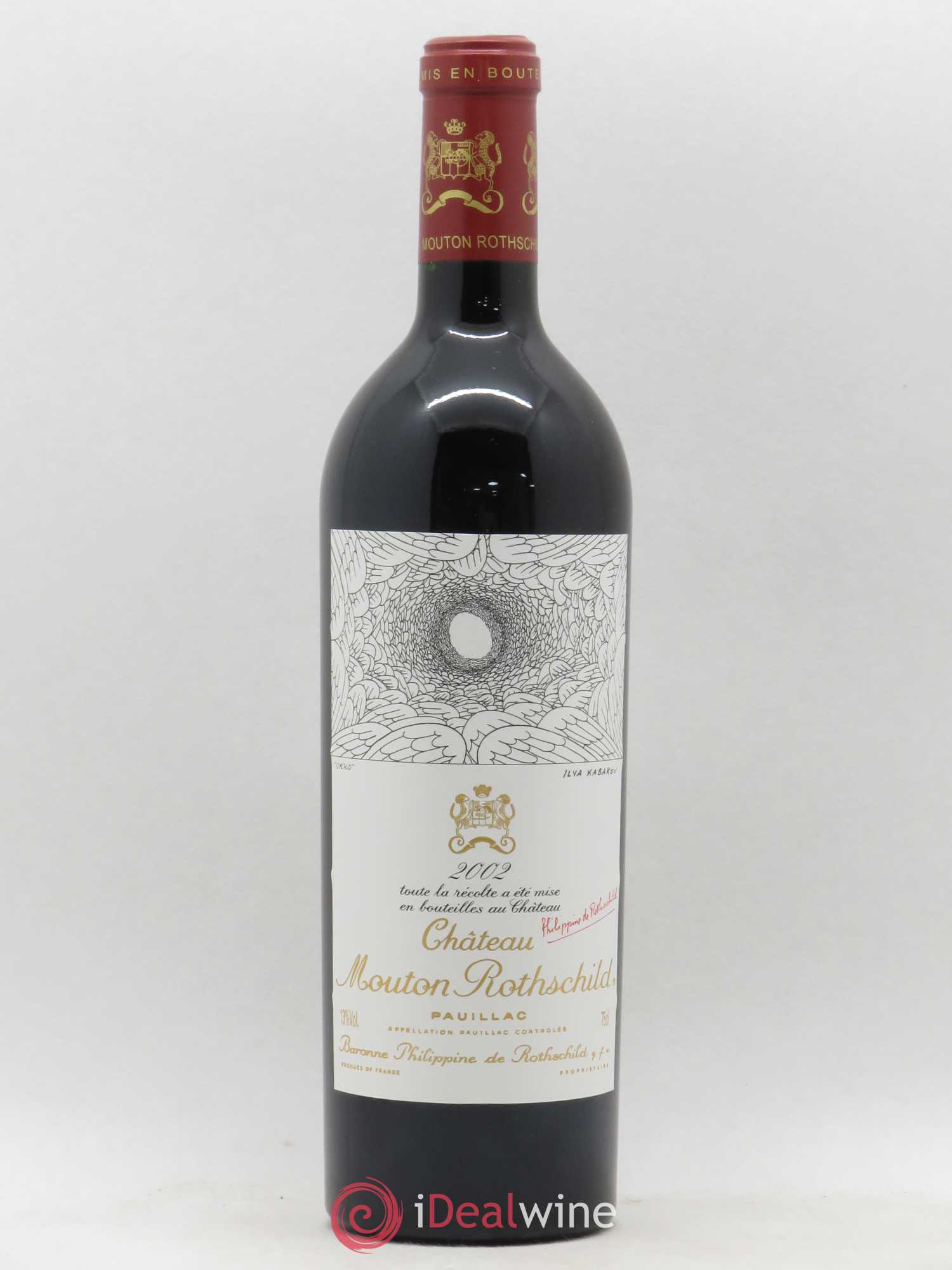 Château Mouton Rothschild 1er Grand Cru Classé 2002 - Lot de 1 bouteille - 0