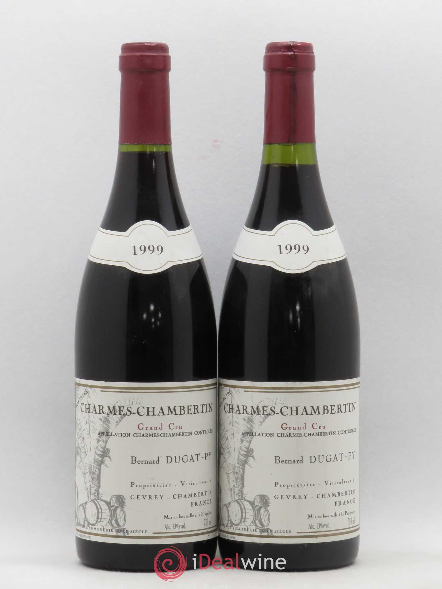Charmes-Chambertin Grand Cru Dugat-Py 1999 - Lot de 2 bouteilles - 0