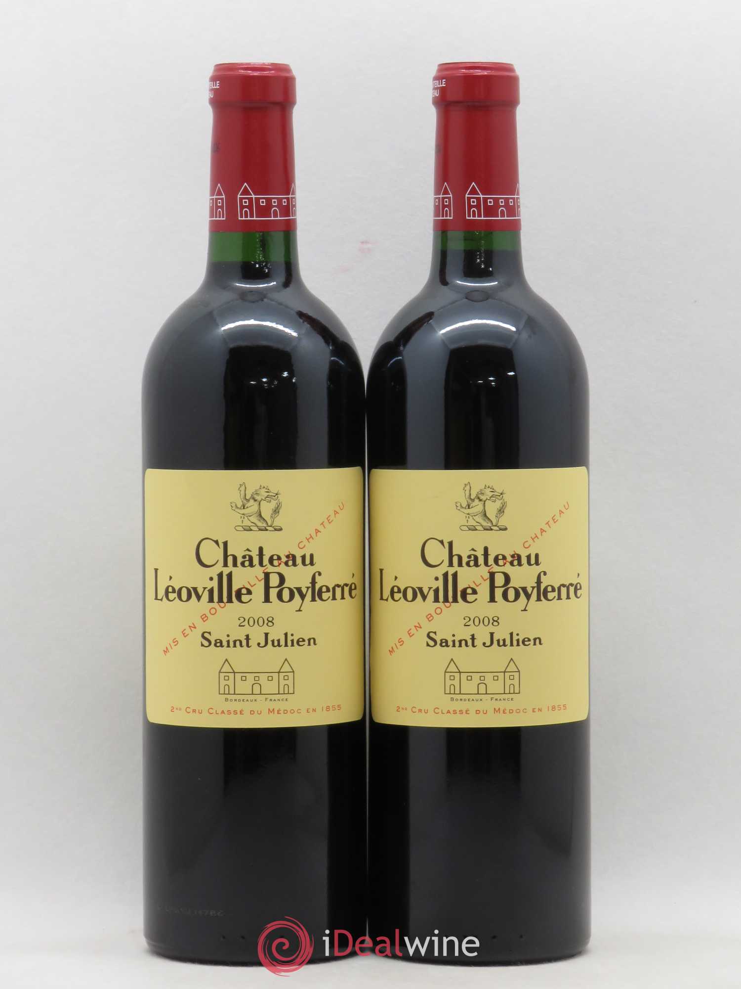 Château Léoville Poyferré 2ème Grand Cru Classé 2008 - Lot de 2 bouteilles - 0