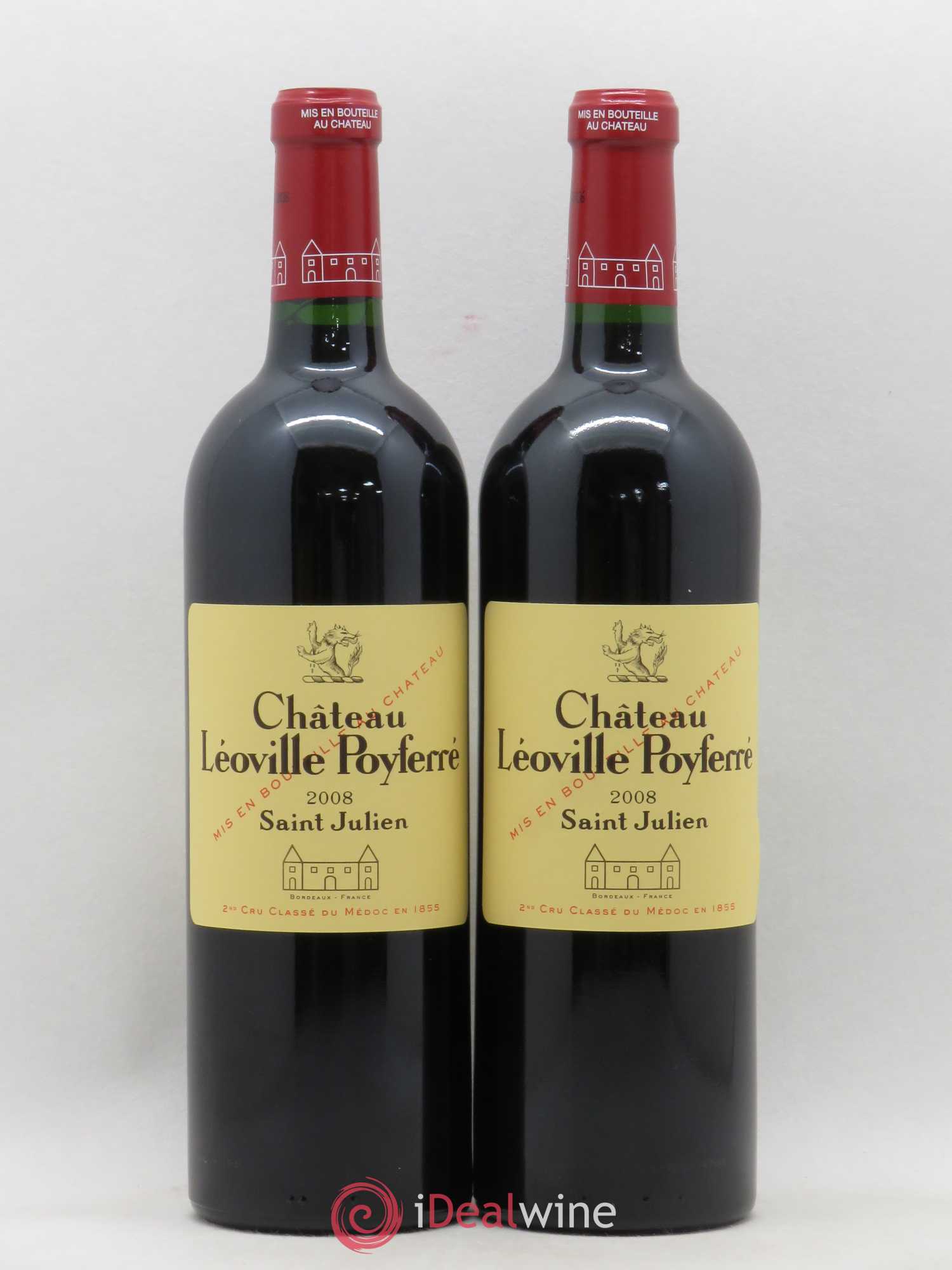 Château Léoville Poyferré 2ème Grand Cru Classé 2008 - Lot de 2 bouteilles - 0