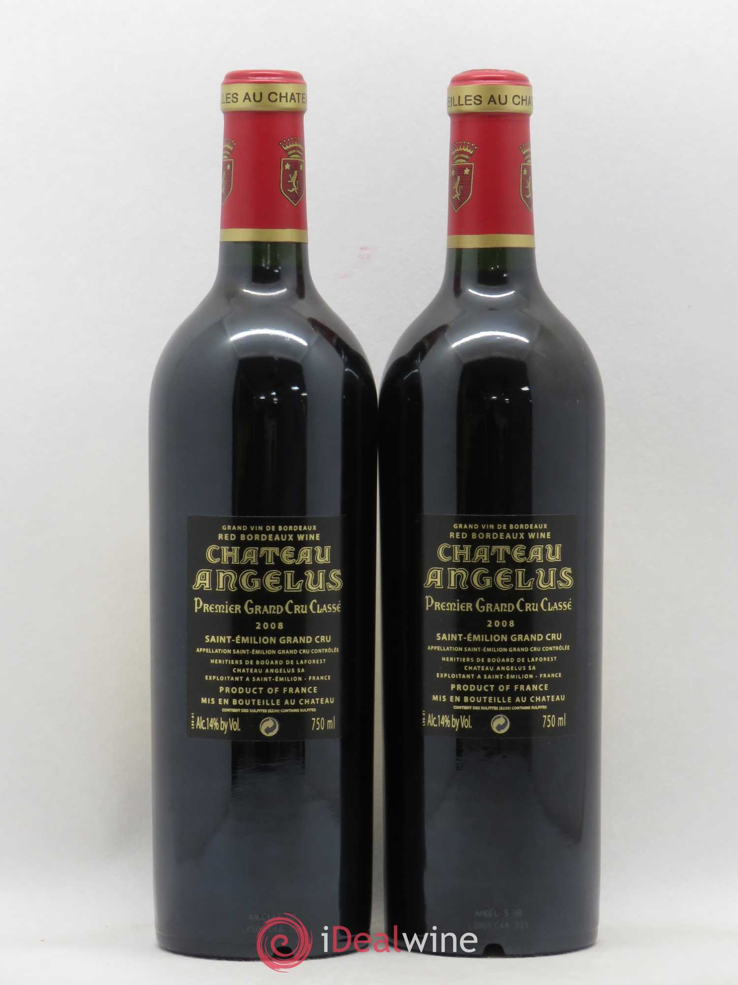 Château Angélus 1er Grand Cru Classé A 2008 - Lot de 2 bouteilles - 1