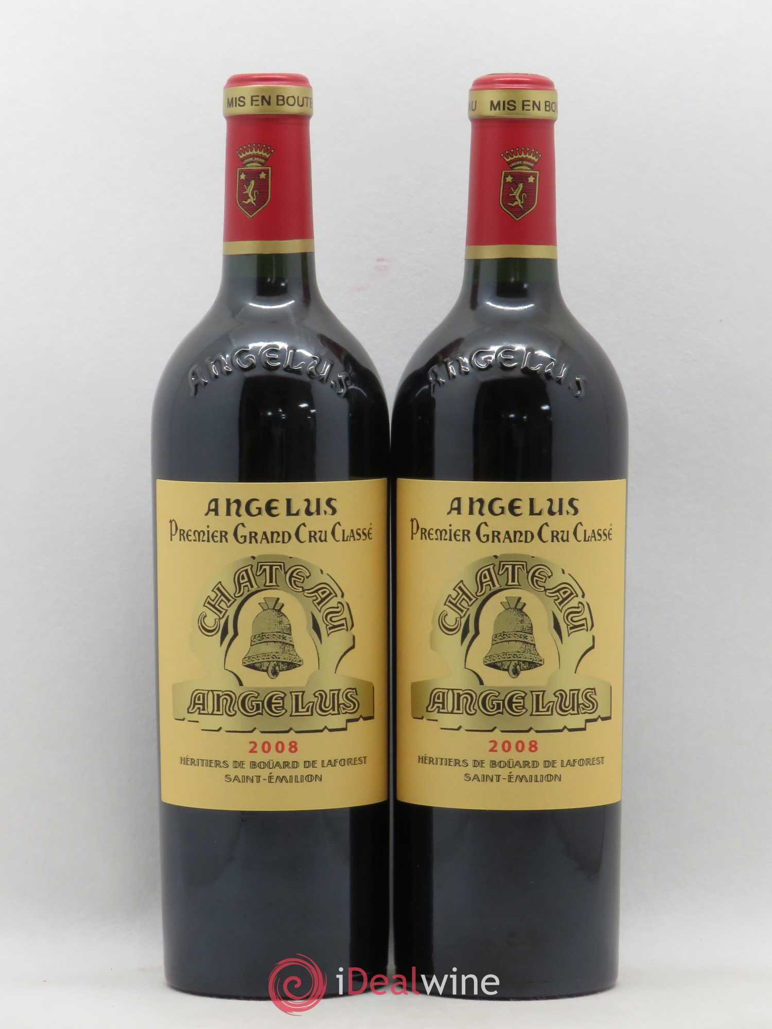 Château Angélus 1er Grand Cru Classé A 2008 - Lot de 2 bouteilles - 0