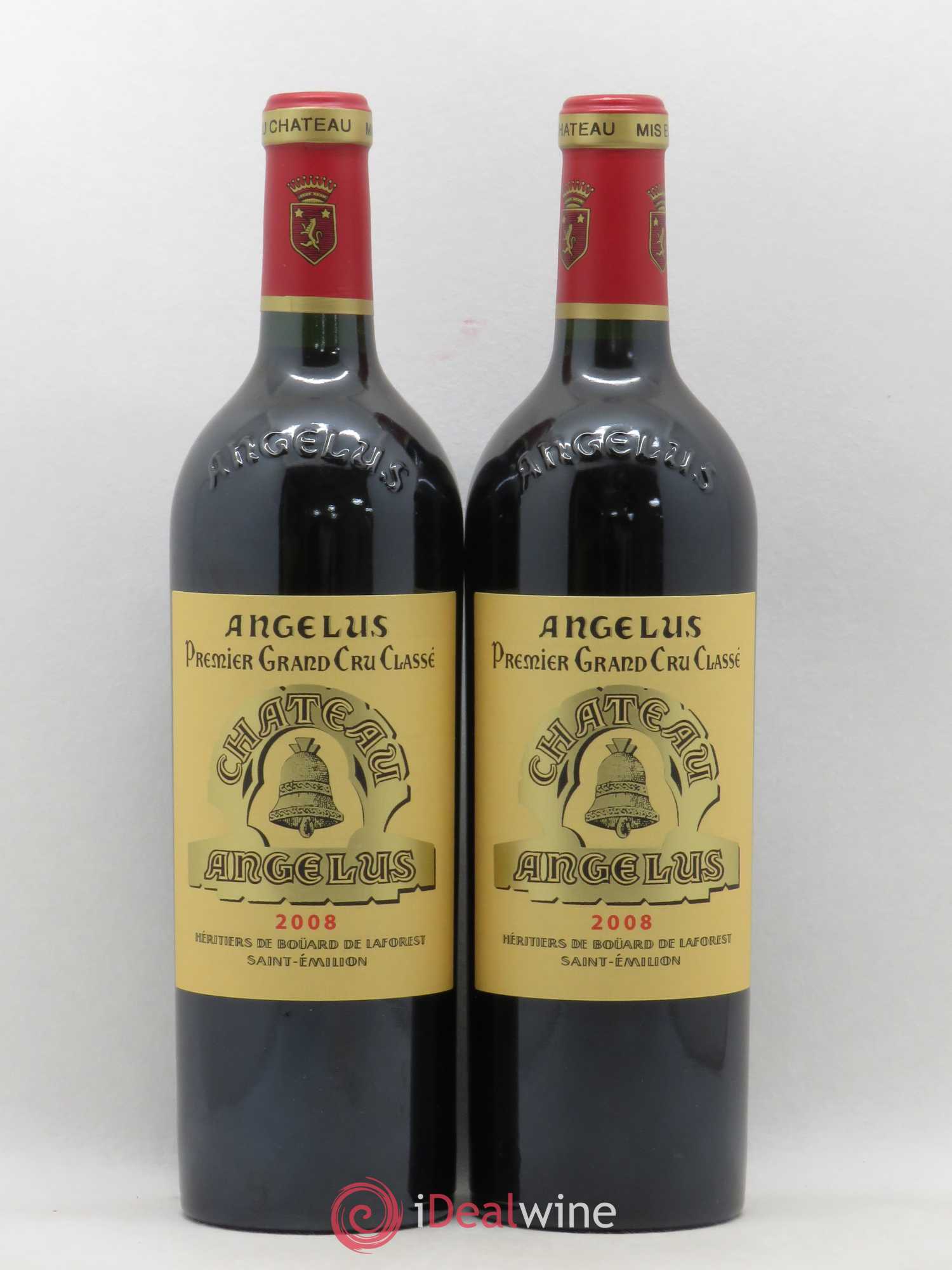 Château Angélus 1er Grand Cru Classé A 2008 - Lot de 2 bouteilles - 0