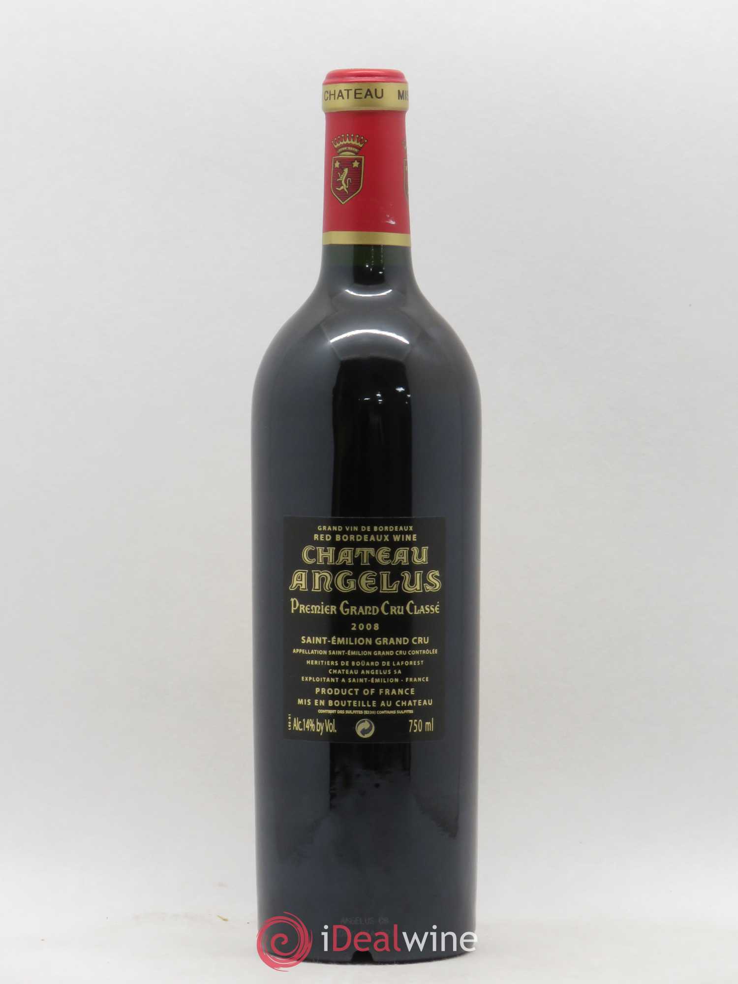 Château Angélus 1er Grand Cru Classé A 2008 - Lot de 1 bouteille - 1