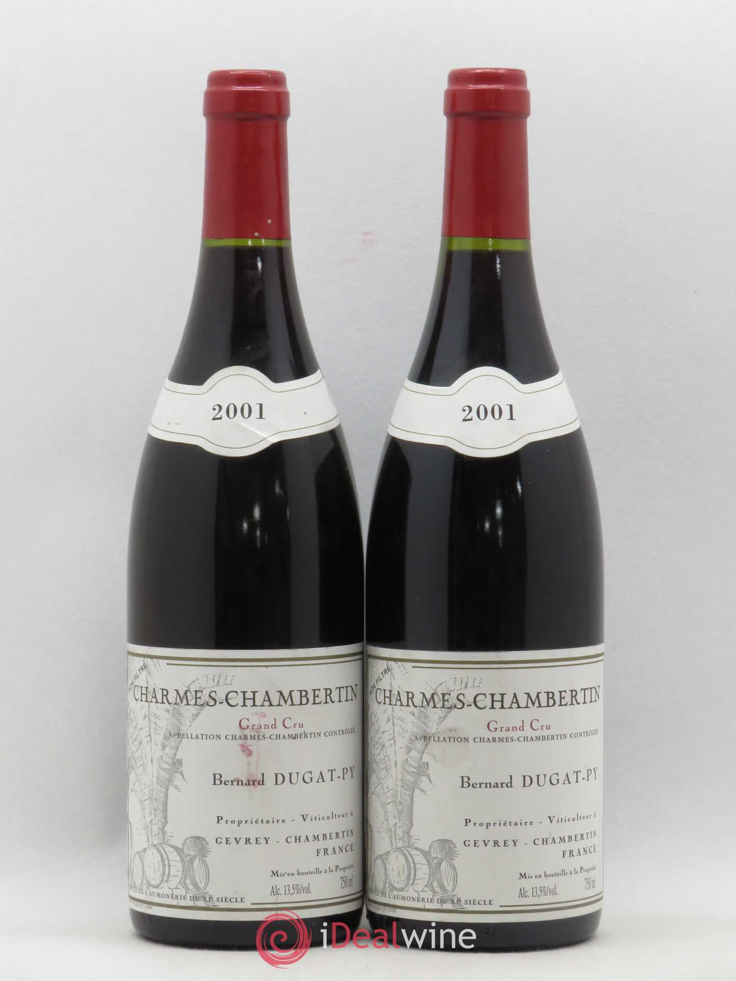 Charmes-Chambertin Grand Cru Dugat-Py 2001 - Lot de 2 bouteilles - 0
