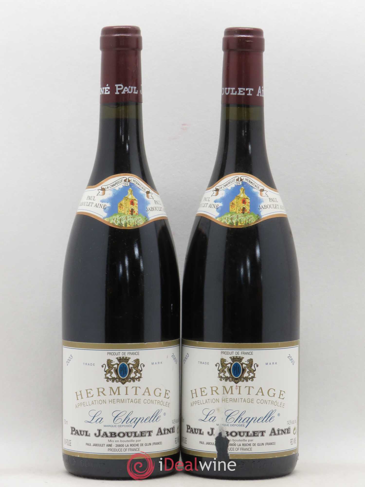 Hermitage La Chapelle Paul Jaboulet Ainé 2003 - Lot de 2 bouteilles - 0