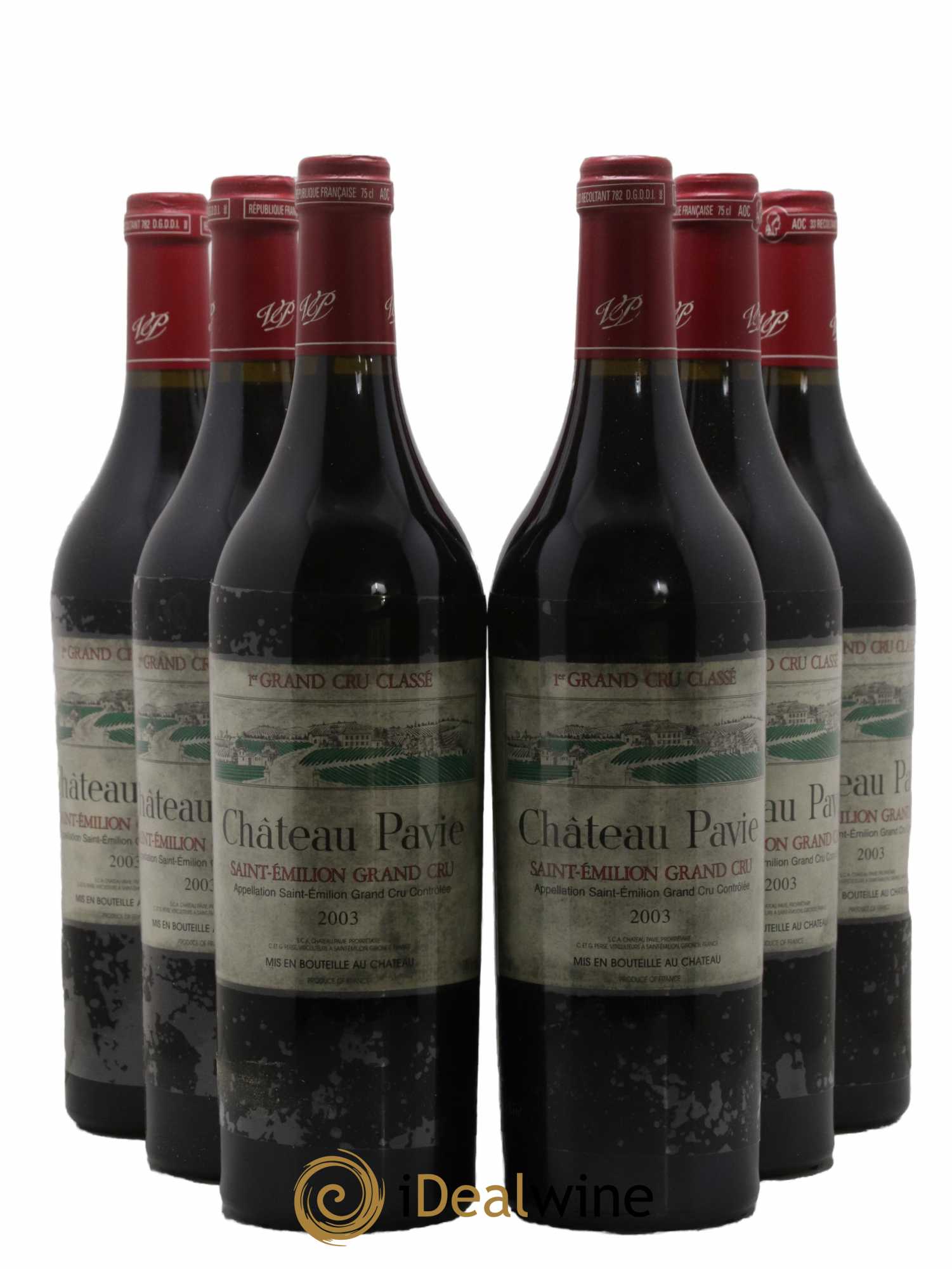 Château Pavie 1er Grand Cru Classé A 2003 - Lot de 6 bouteilles - 0