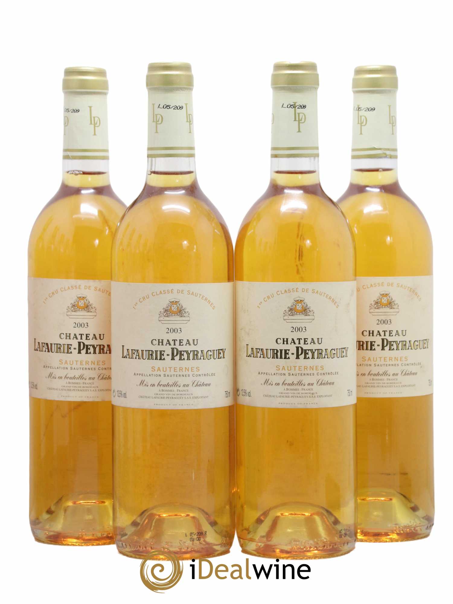 Château Lafaurie-Peyraguey 1er Grand Cru Classé 2003 - Lotto di 4 bottiglie - 0