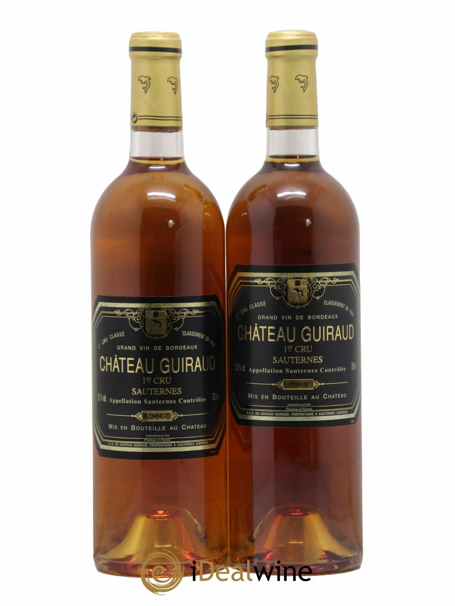 Château Guiraud 1er Grand Cru Classé 2003 - Lotto di 2 bottiglie - 0
