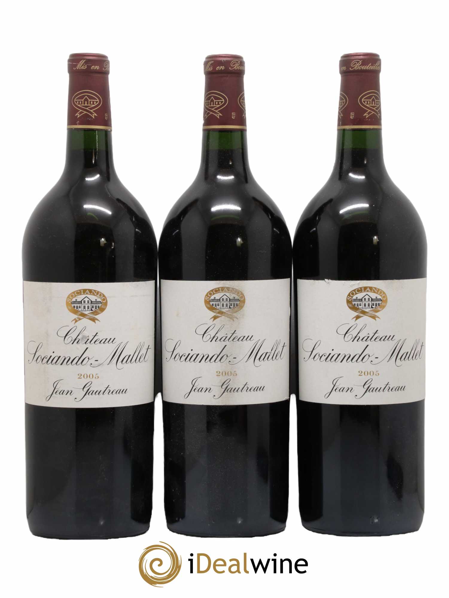 Château Sociando Mallet 2005 - Lot de 3 magnums - 0