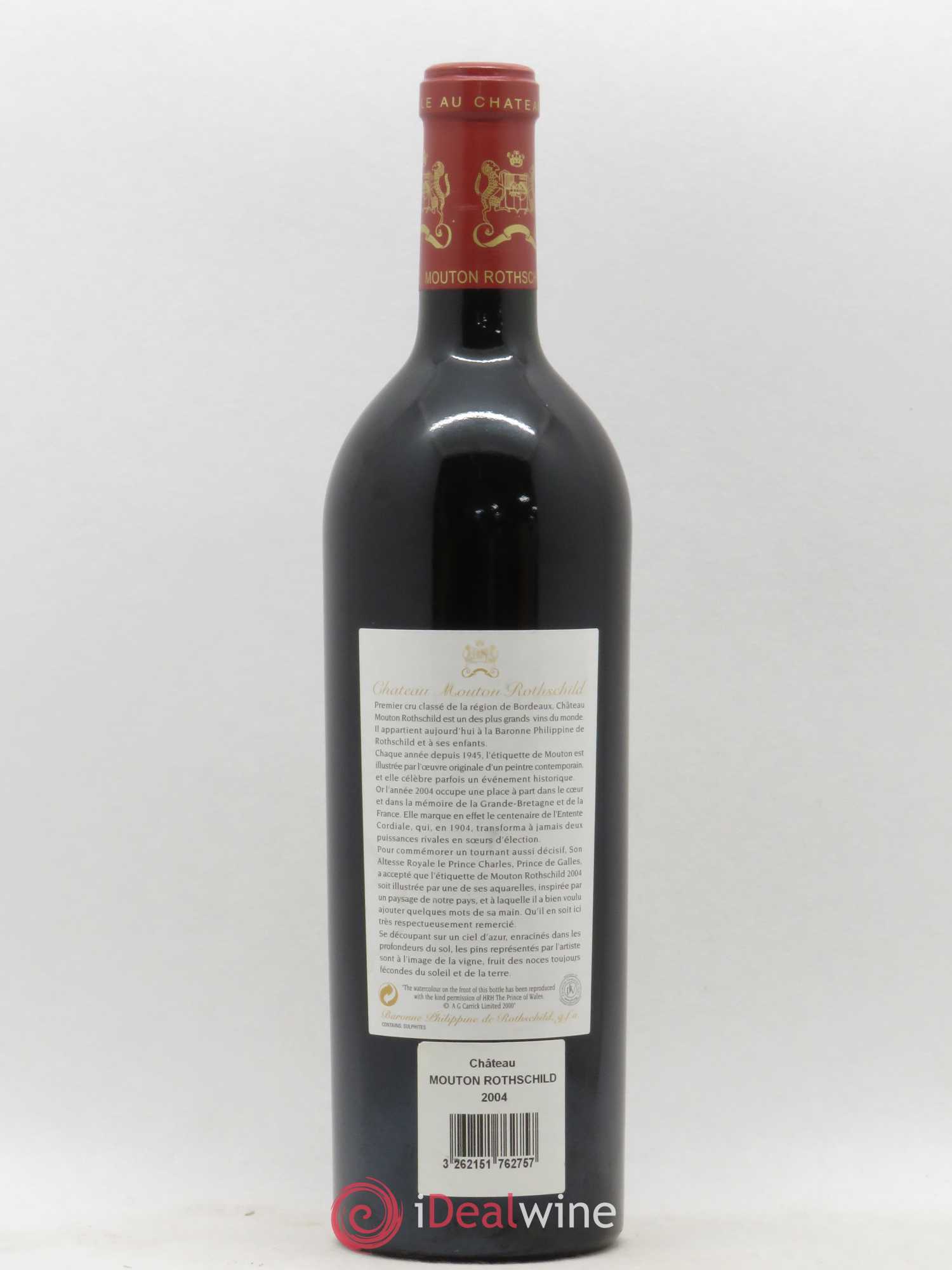 Château Mouton Rothschild 1er Grand Cru Classé 2004 - Lot de 1 bouteille - 1