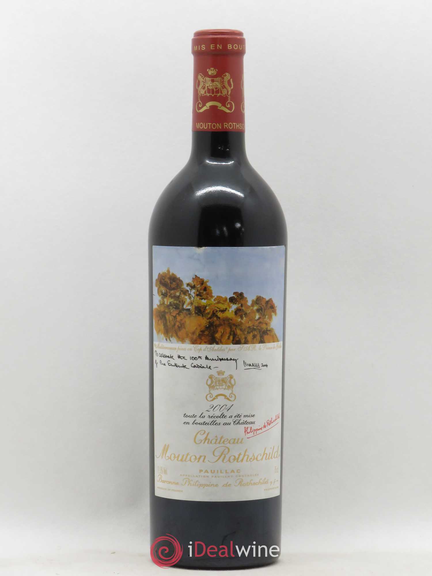 Château Mouton Rothschild 1er Grand Cru Classé 2004 - Lot de 1 bouteille - 0