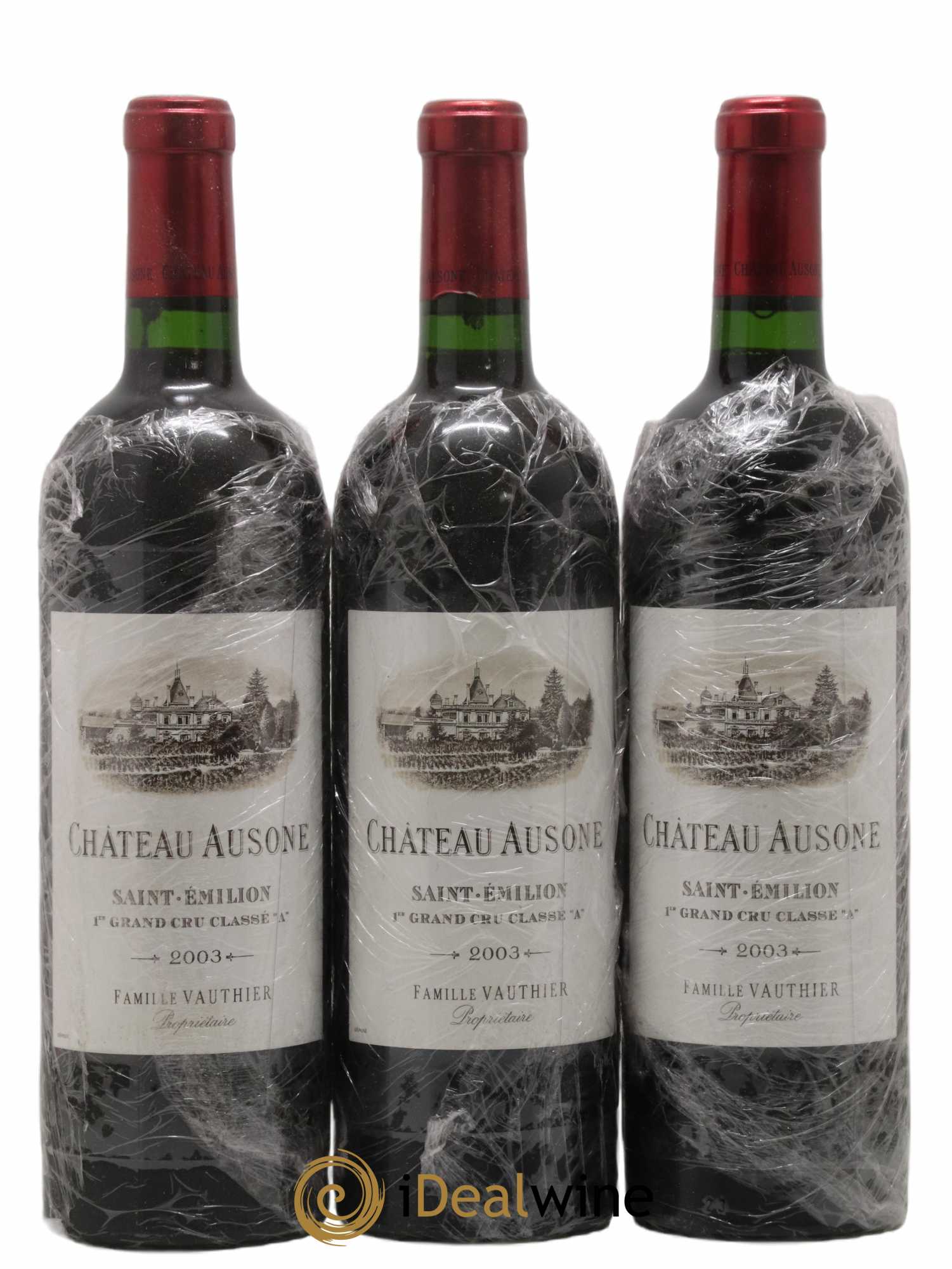 Château Ausone 1er Grand Cru Classé A 2003 - Lot de 3 bouteilles - 0
