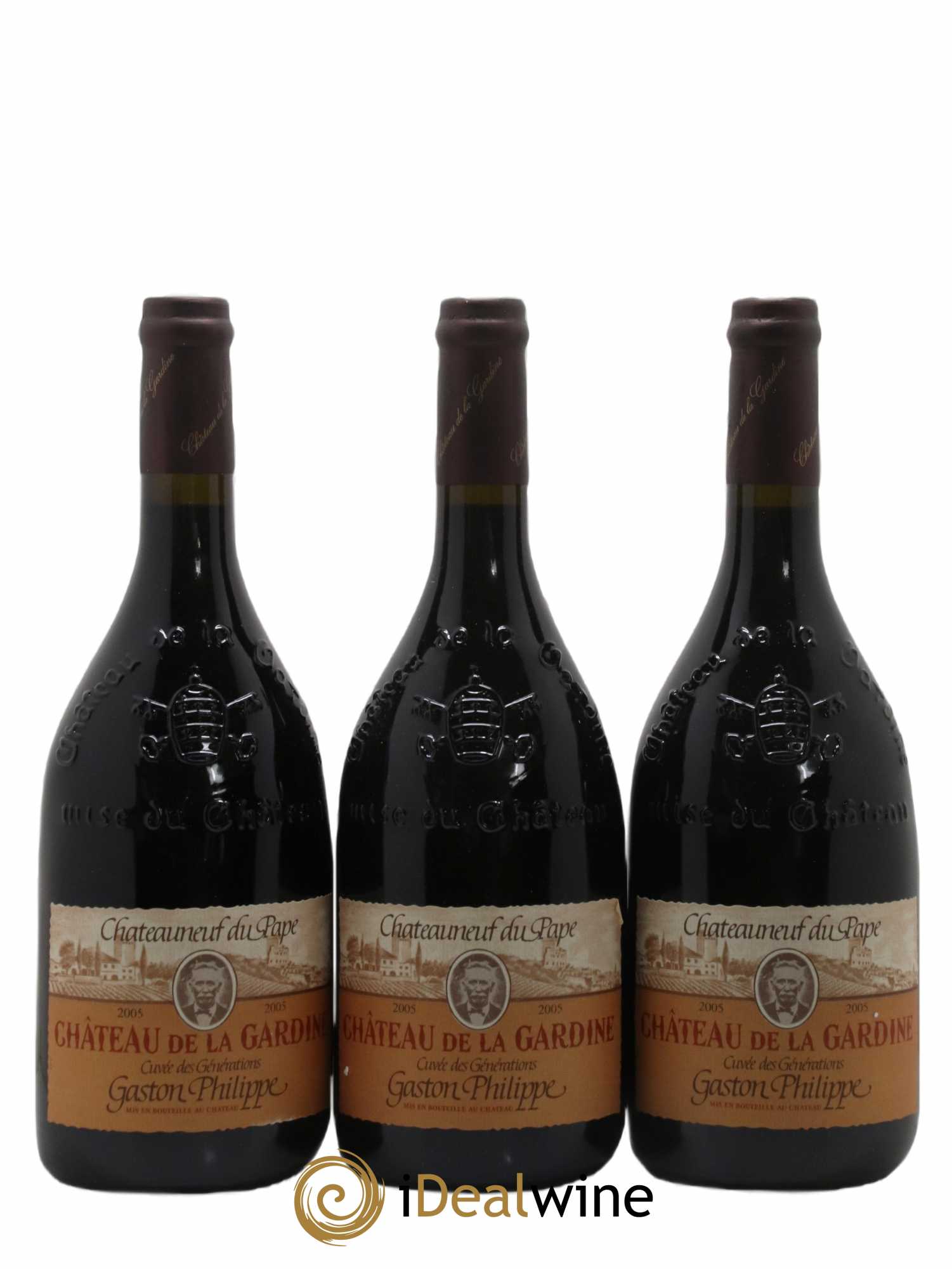 Châteauneuf-du-Pape Château de La Gardine Famille Brunel 2005 - Lot de 6 bouteilles - 1