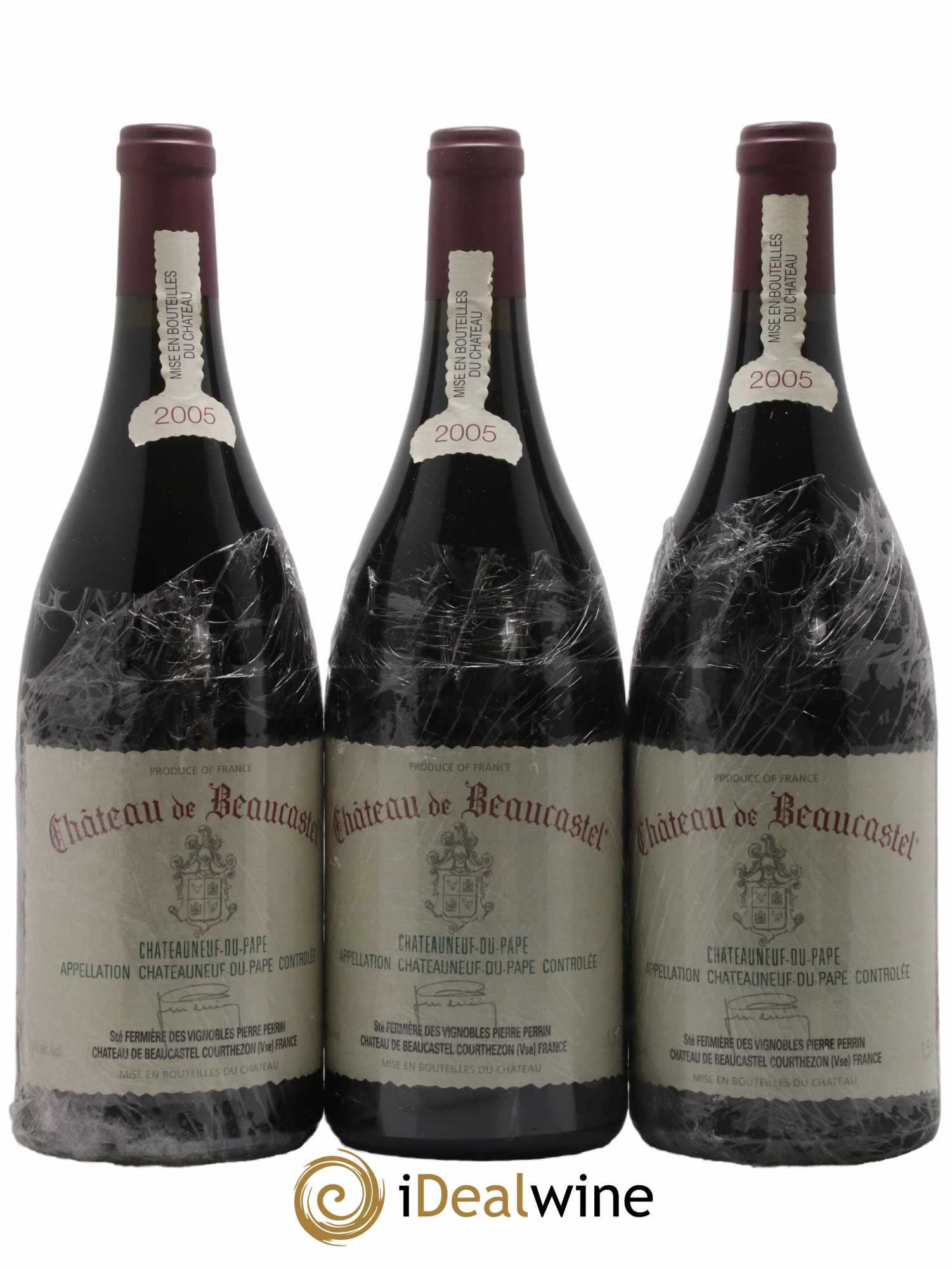 Châteauneuf-du-Pape Château de Beaucastel Famille Perrin 2005 - Posten von 3 Magnum - 0