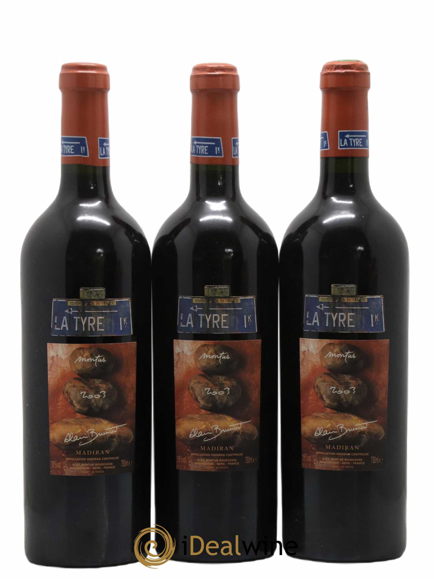Madiran Château Montus-La Tyre Alain Brumont 2003 - Lot de 6 bouteilles - 1