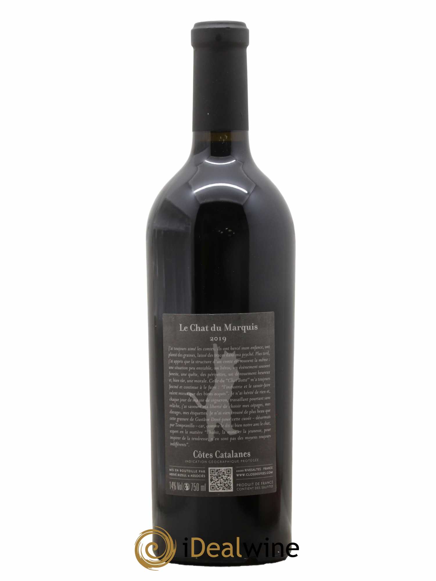 Côtes Catalanes Clos des Fées Le Chat du Marquis Hervé Bizeul 2019 - Lot de 1 bouteille - 1